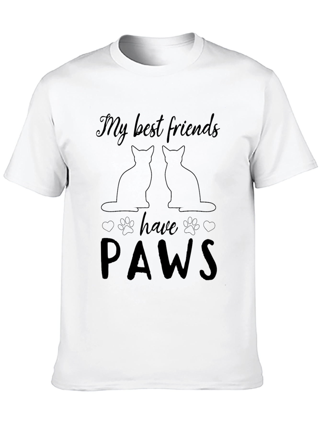 Black My Best Friends Have Paws T-Shirt view 10