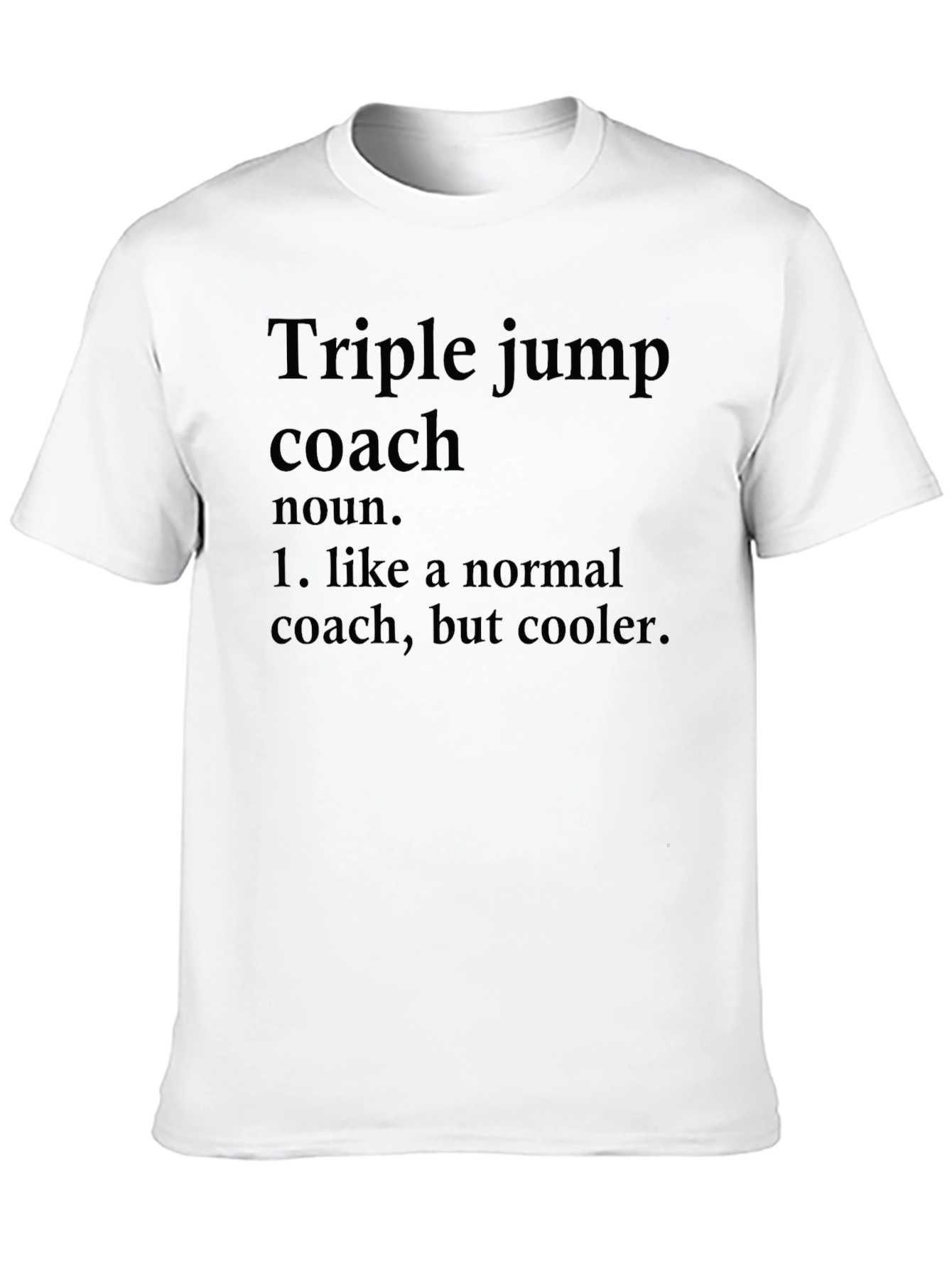 Black Triple Jump Coach T-Shirt - Cool Coach Definition Tee view 10