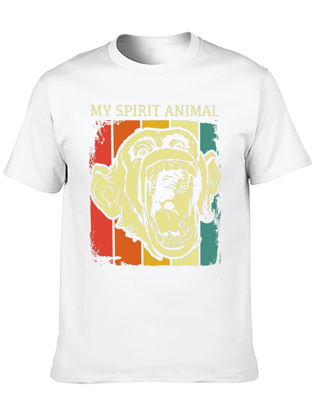My Spirit Animal Retro Monkey Graphic T-Shirt - 10
