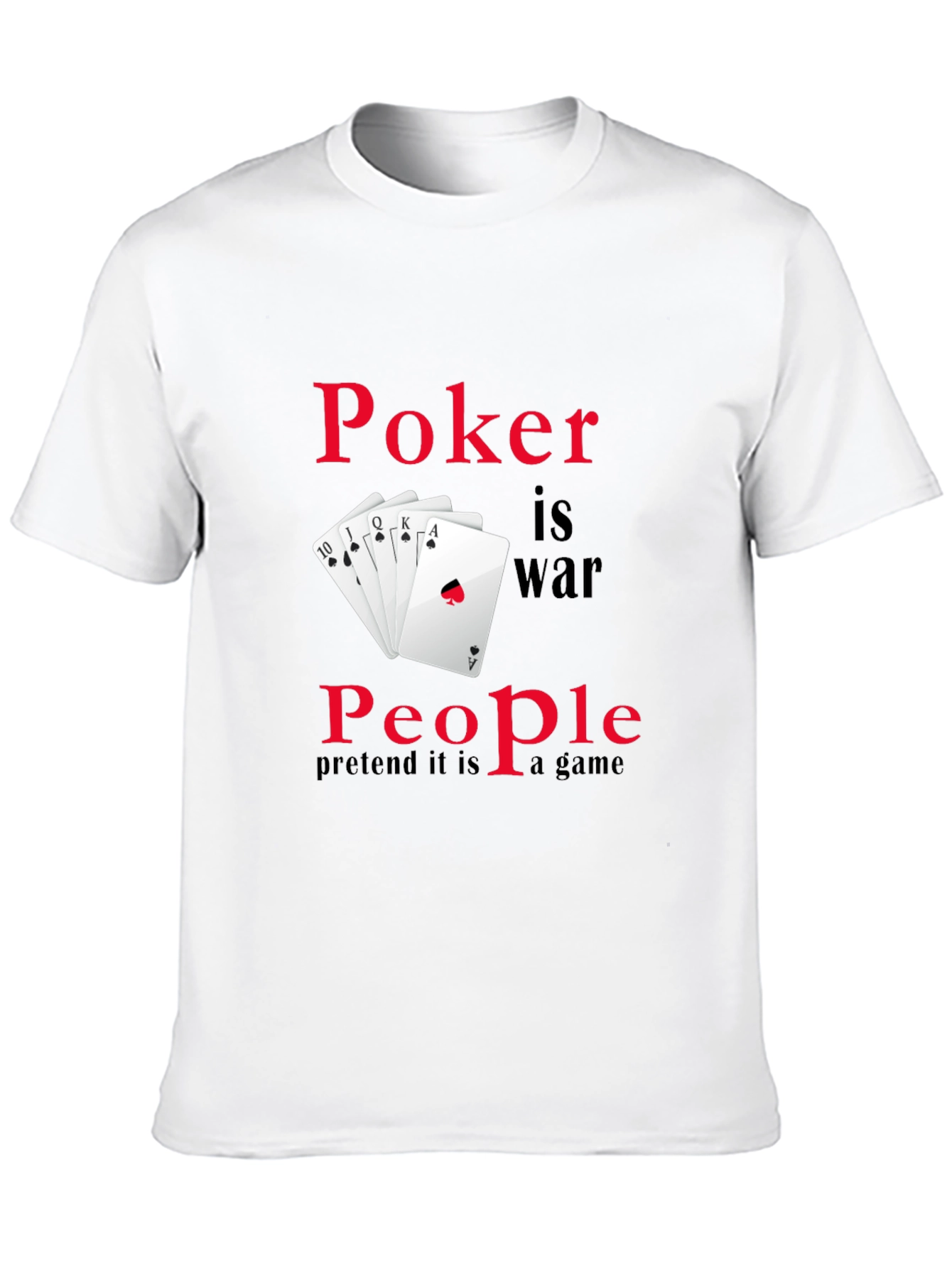 Black Poker is War Funny Graphic Tee view 10