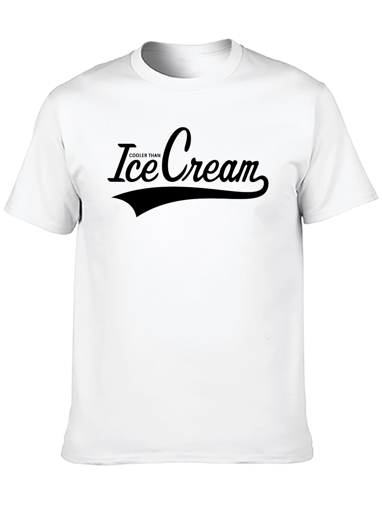 Black Cooler Than Ice Cream Black T-Shirt view 10