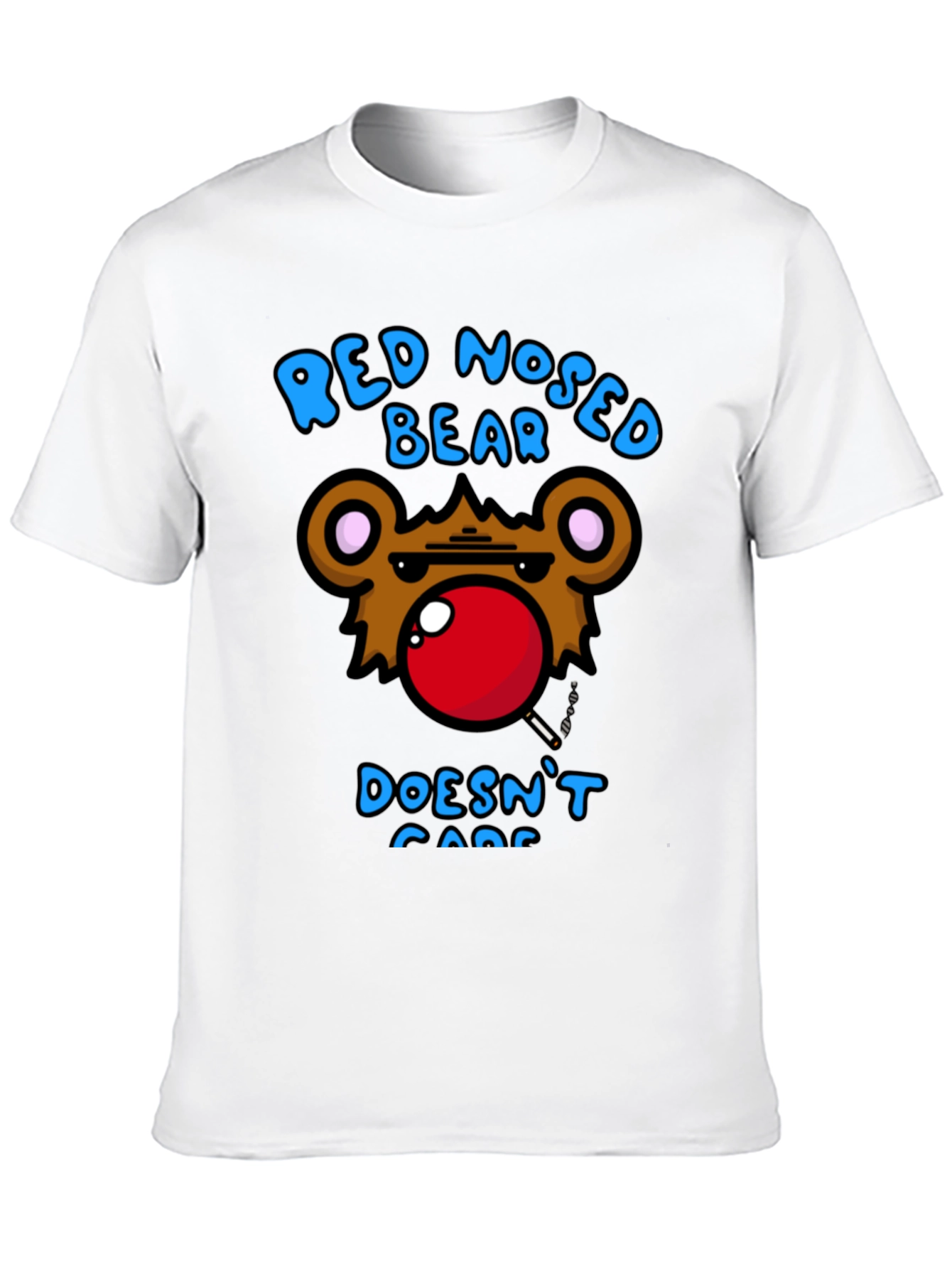 Black Red Nosed Bear Graphic T-Shirt - Unisex view 10