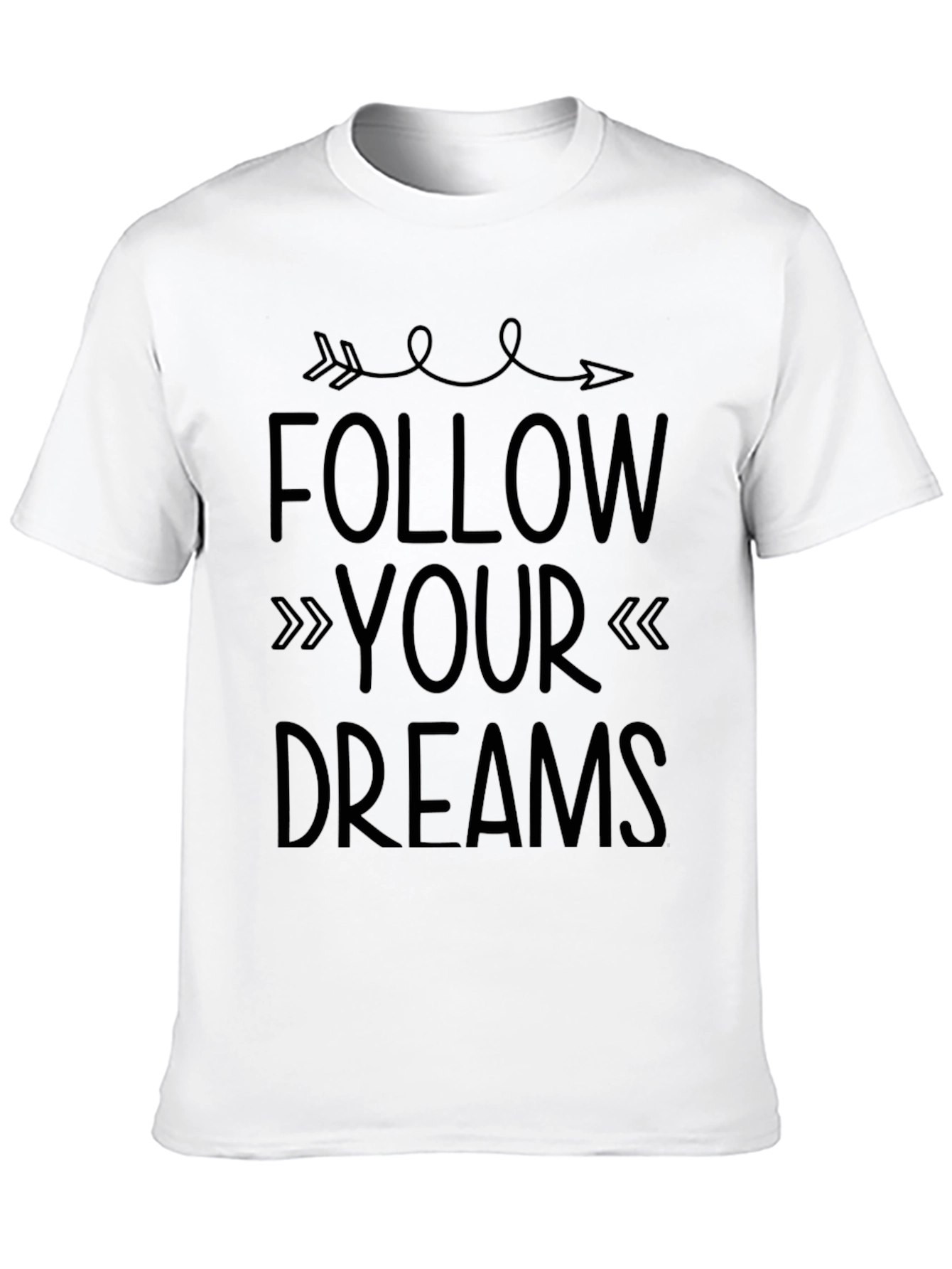 Black Follow Your Dreams Graphic Tee - Unisex Black T-Shirt view 10