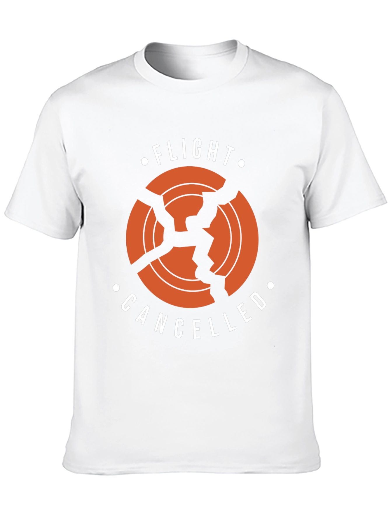 Black Flight Cancelled T-Shirt - Broken Airplane Design view 10