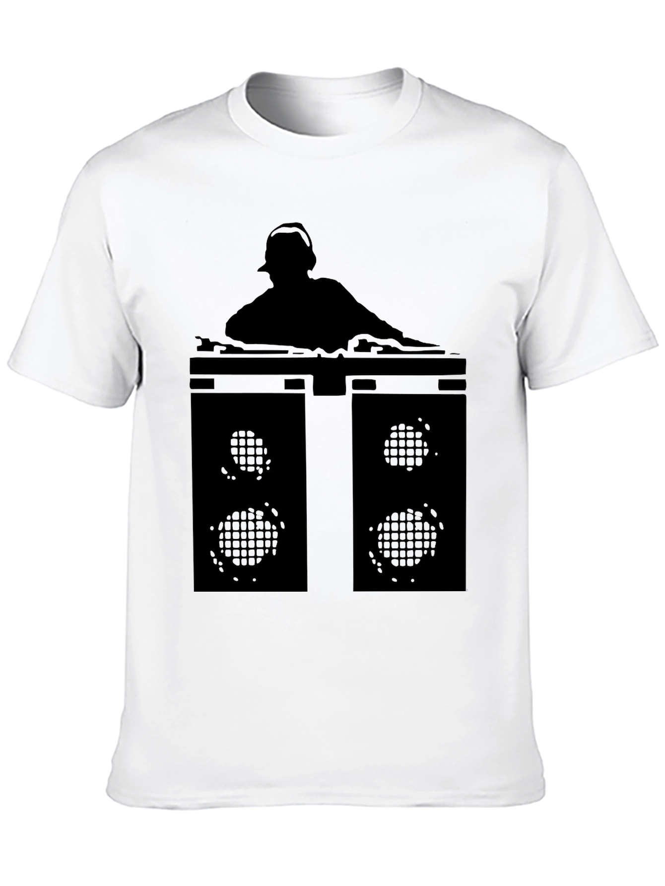 Black DJ Silhouette Graphic Tee view 10