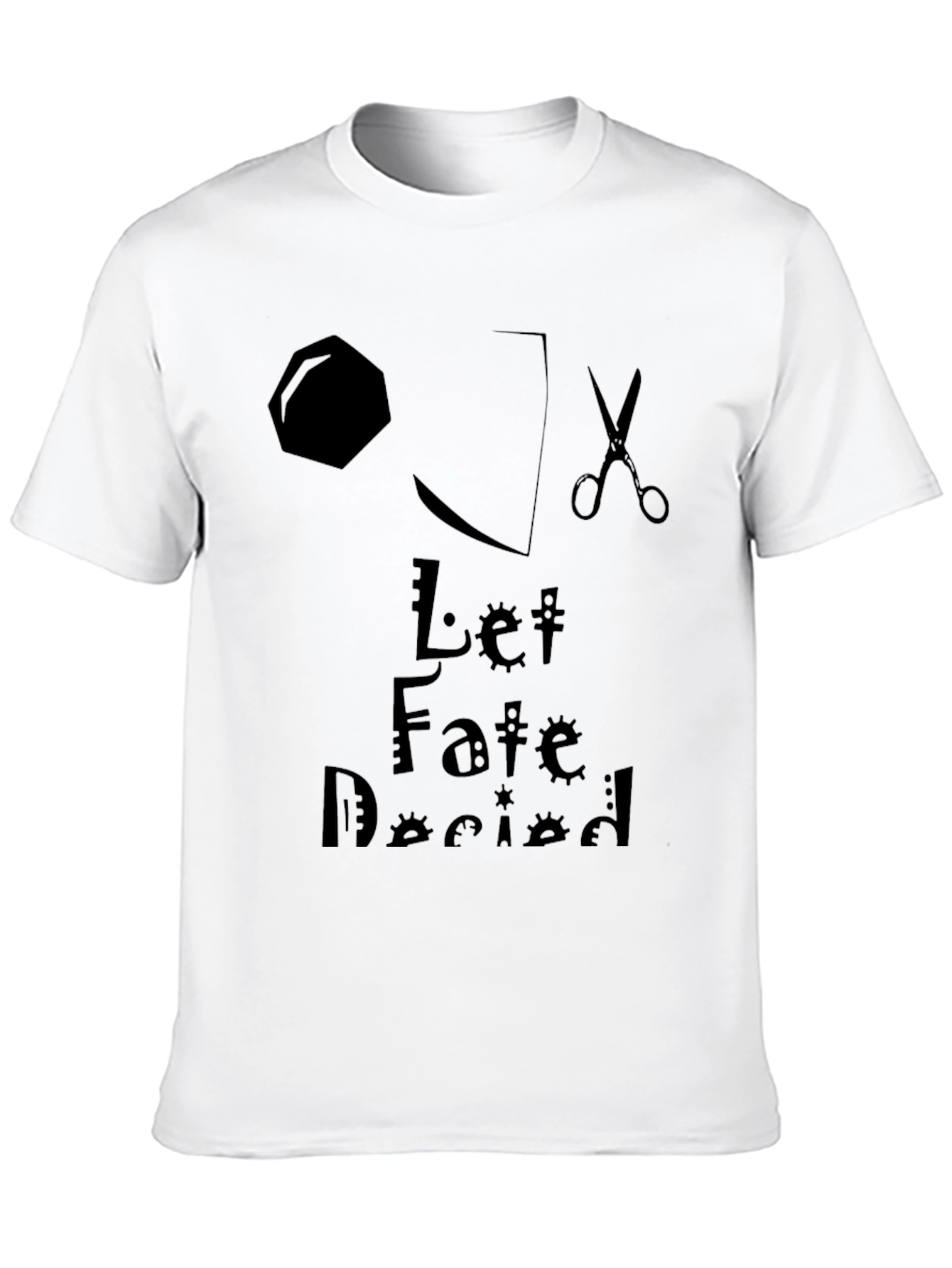 Black Let Fate Decide Graphic Tee - Black view 10