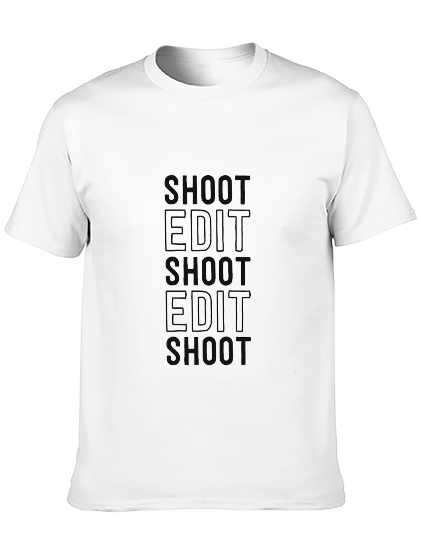 Black Shoot Edit Repeat Black T-Shirt view 10