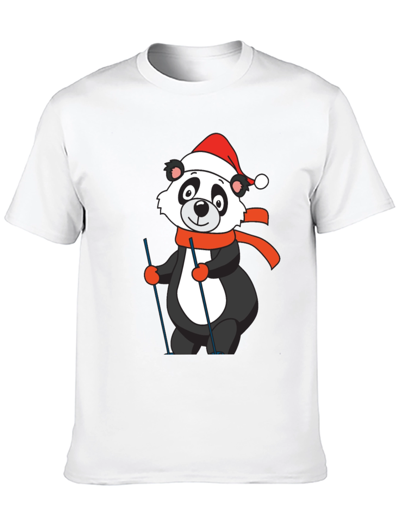 Black Panda Skier T-Shirt: Holiday Fun view 10