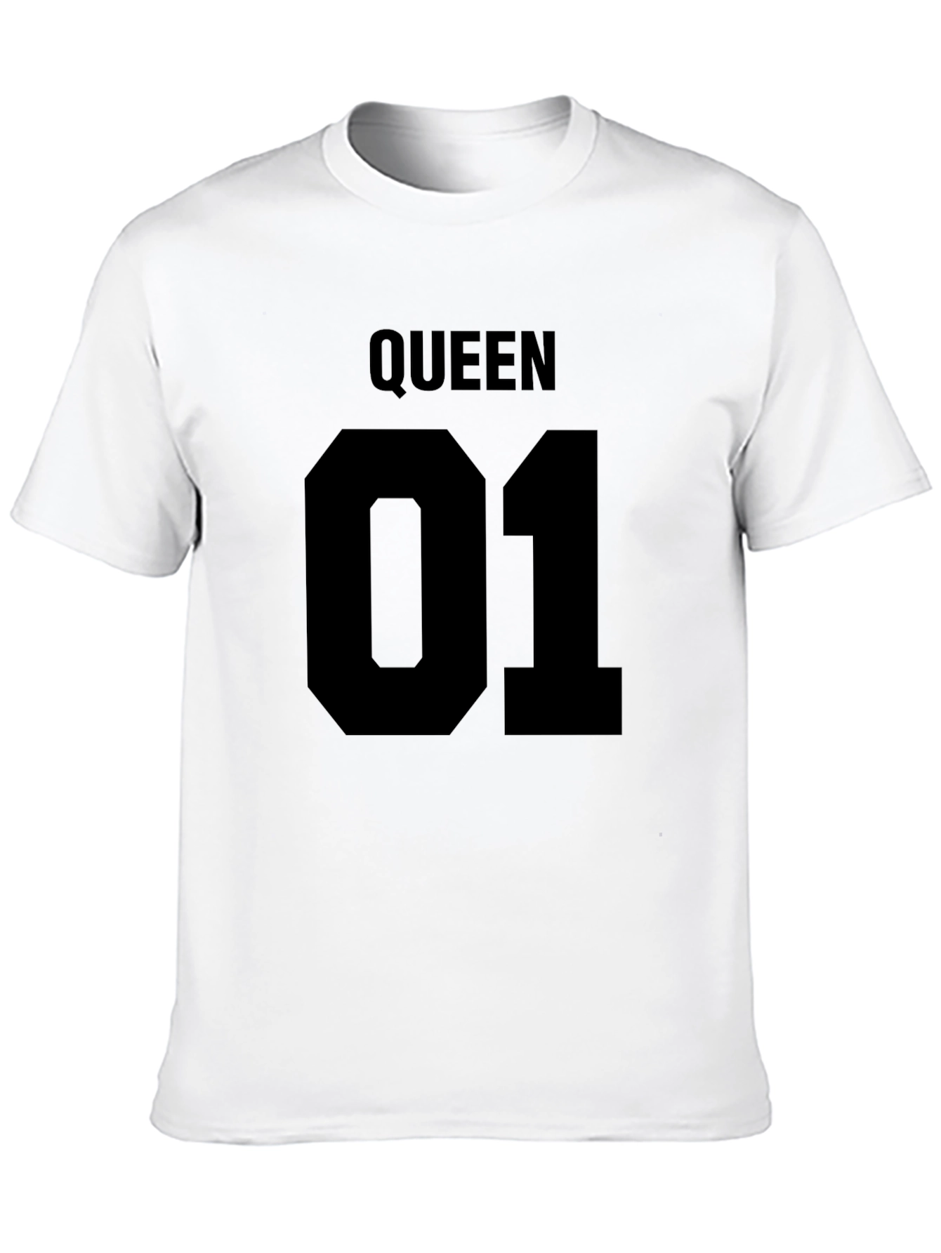 Black Queen 01 T-Shirt - Black, Crew Neck, Short Sleeve view 10