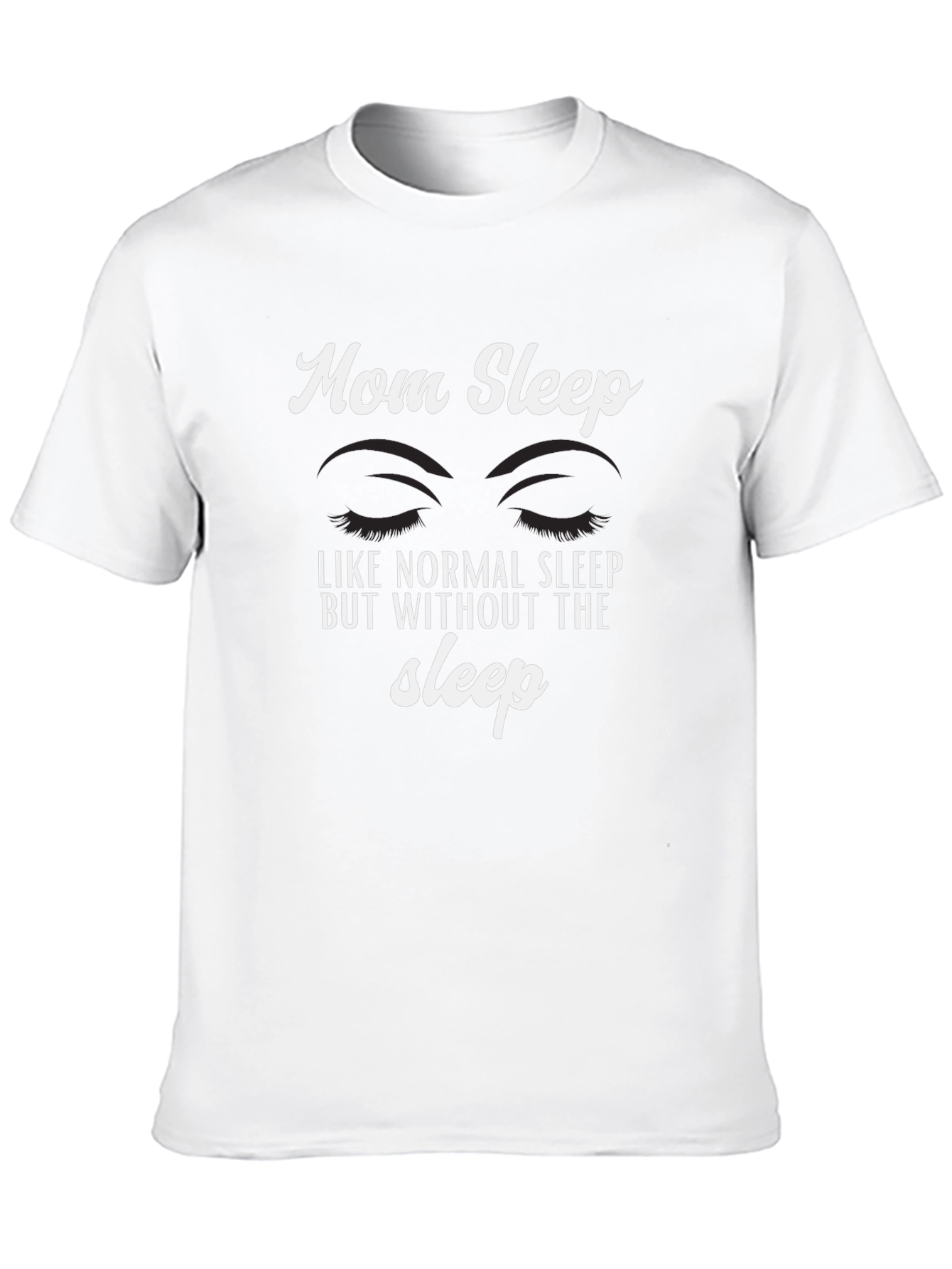 Black Mom Sleep Funny Graphic T-Shirt view 10