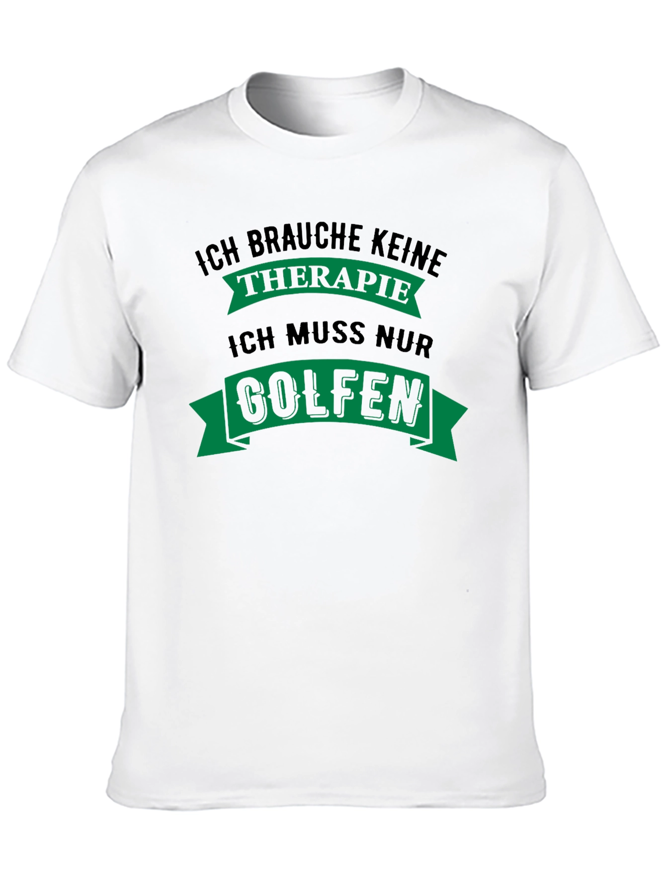 Black Golf Therapy T-Shirt - Fun Golfer Tee view 10