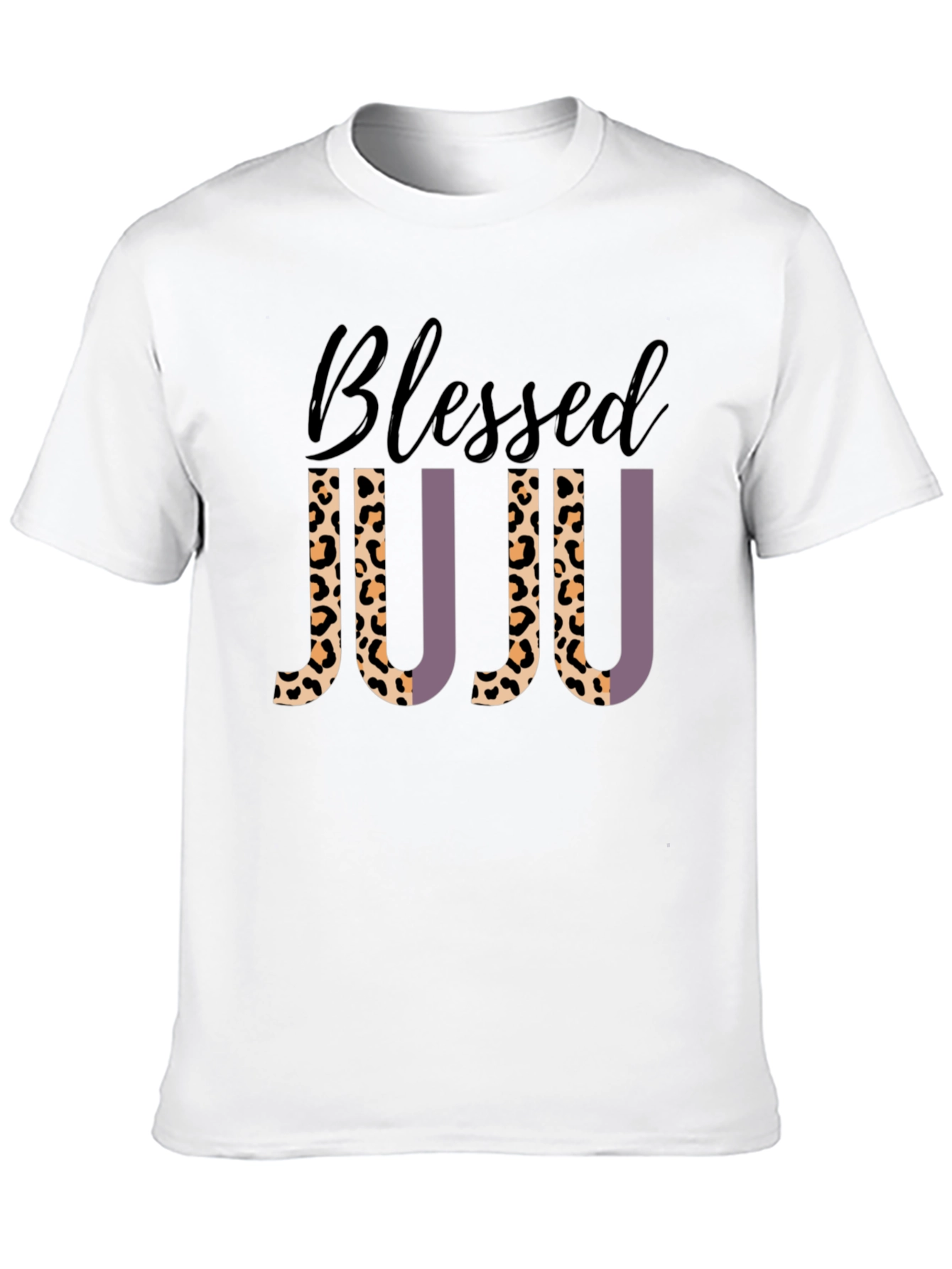 Black Blessed JUJU Leopard Print Graphic Tee view 10