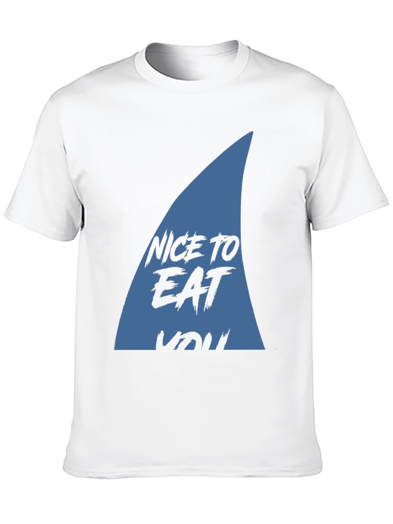 Black Nice to Eat You Shark Fin Graphic Tee view 10