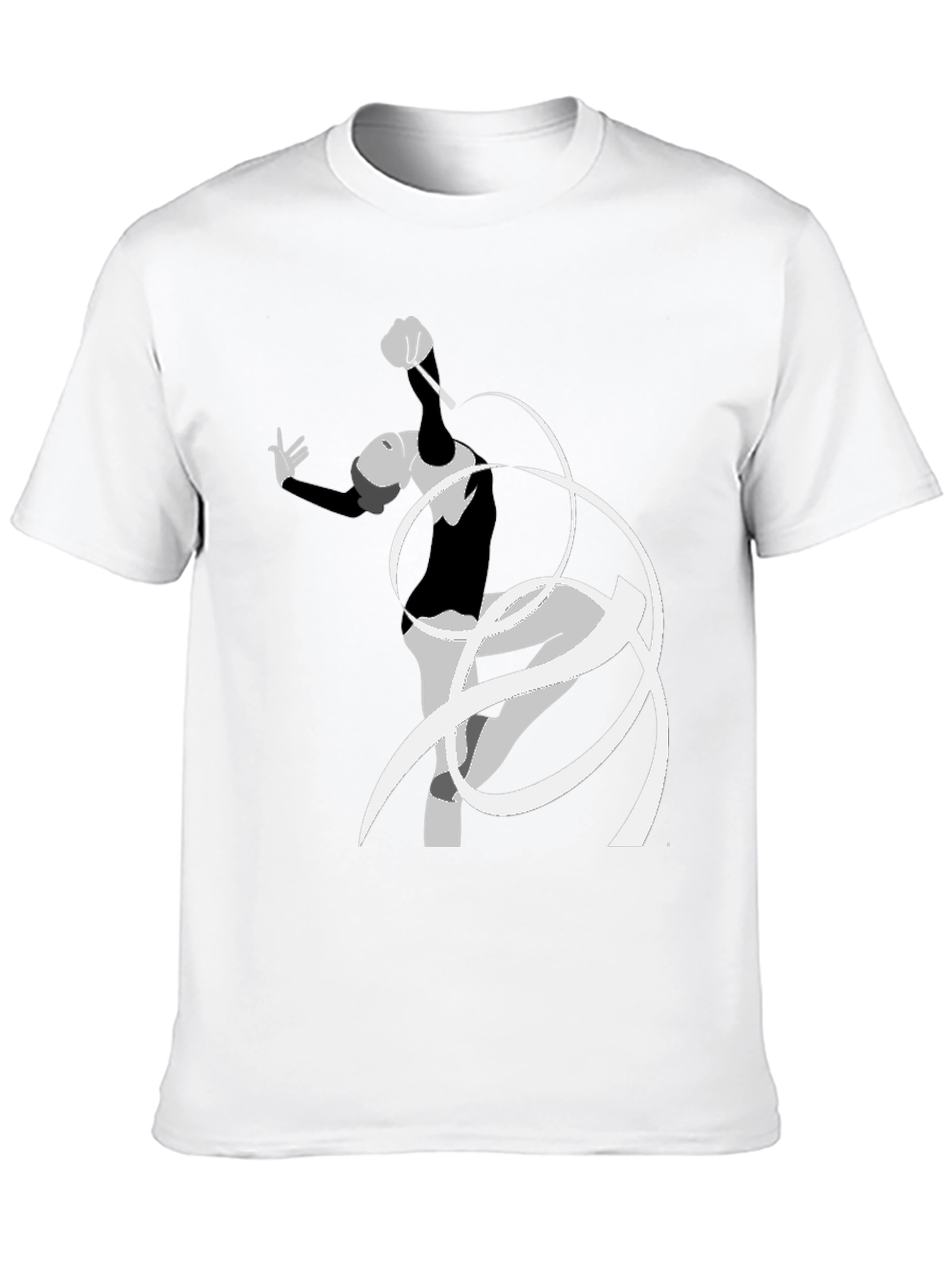 Black Rhythmic Gymnastics Graphic Tee - Black Cotton Blend view 10