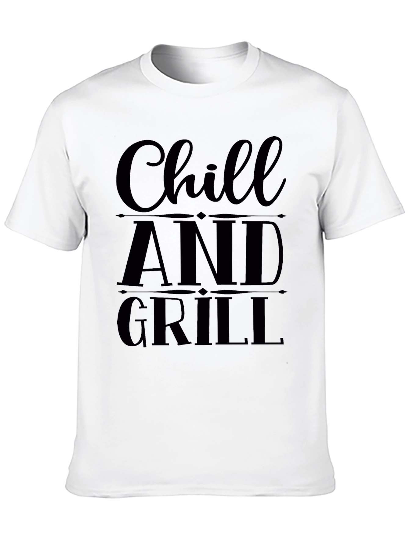 Black Chill and Grill Black Graphic T-Shirt view 10