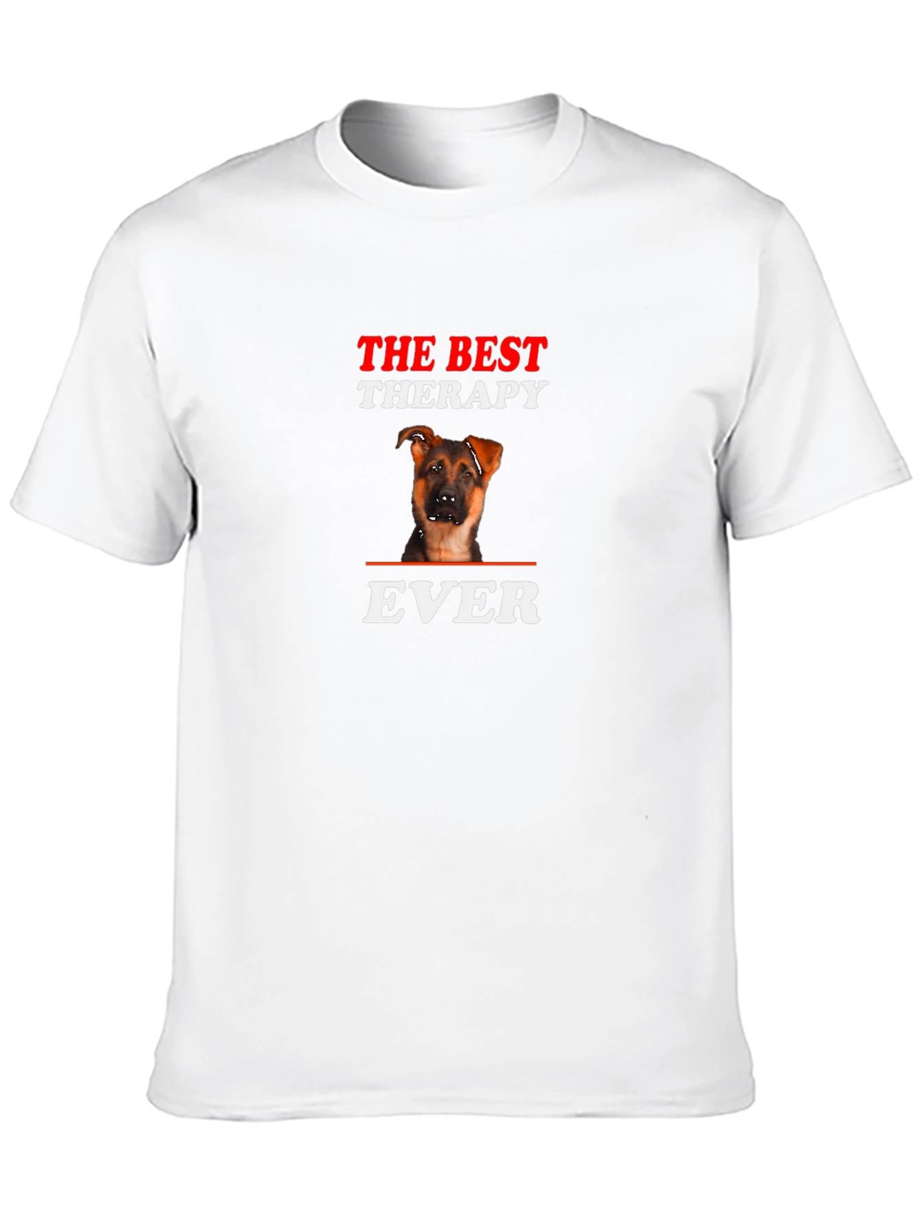 Black Best Therapy Dog T-Shirt - German Shepherd Puppy view 10