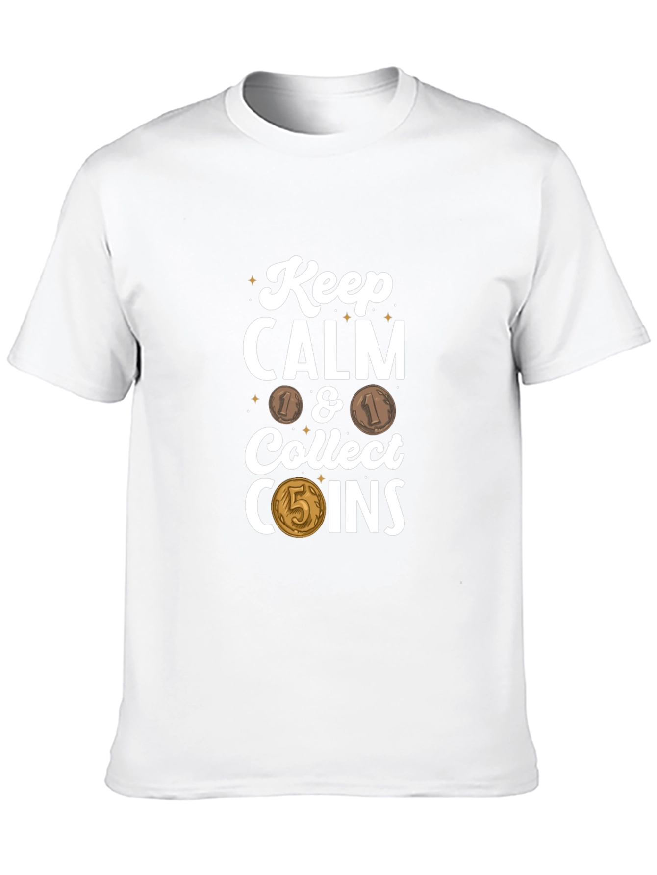 Black Keep Calm & Collect Coins T-Shirt view 10
