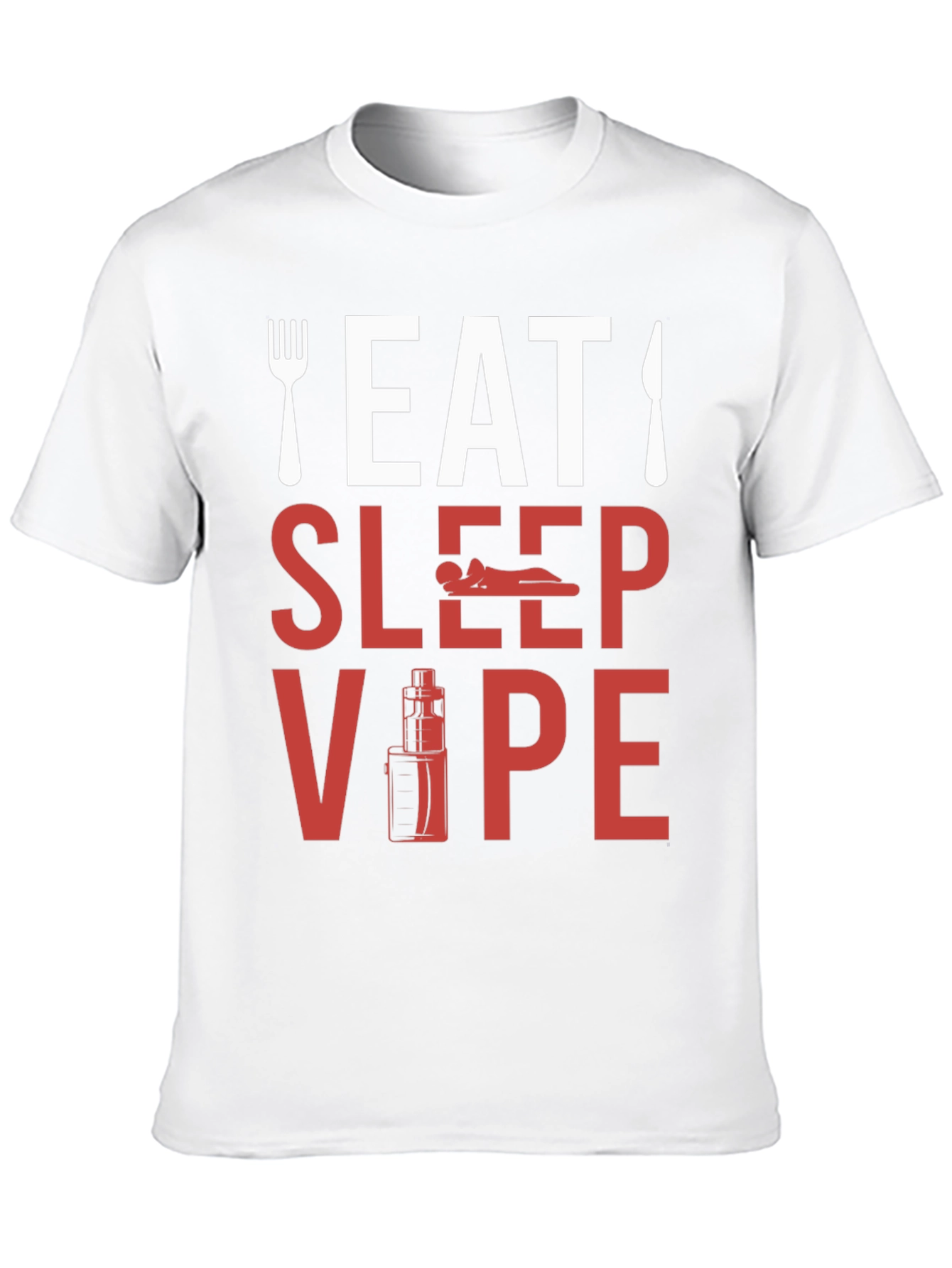 Black Eat Sleep Vape T-Shirt - Novelty Graphic Tee view 10