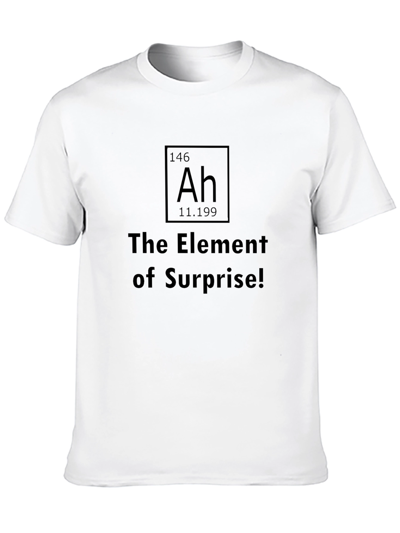 Black Element of Surprise T-Shirt - Ah Funny Chemistry Tee view 10