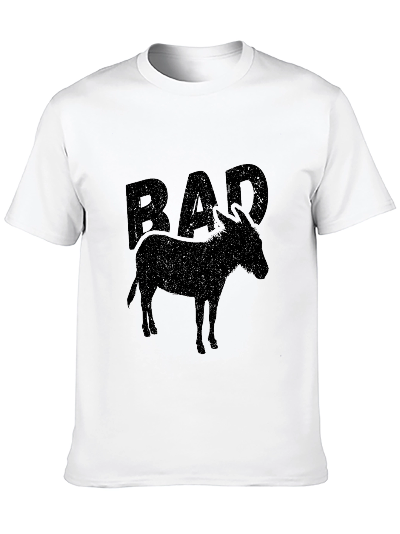 Black Bad A Donkey Graphic Tee - Black Crew Neck T-Shirt view 10