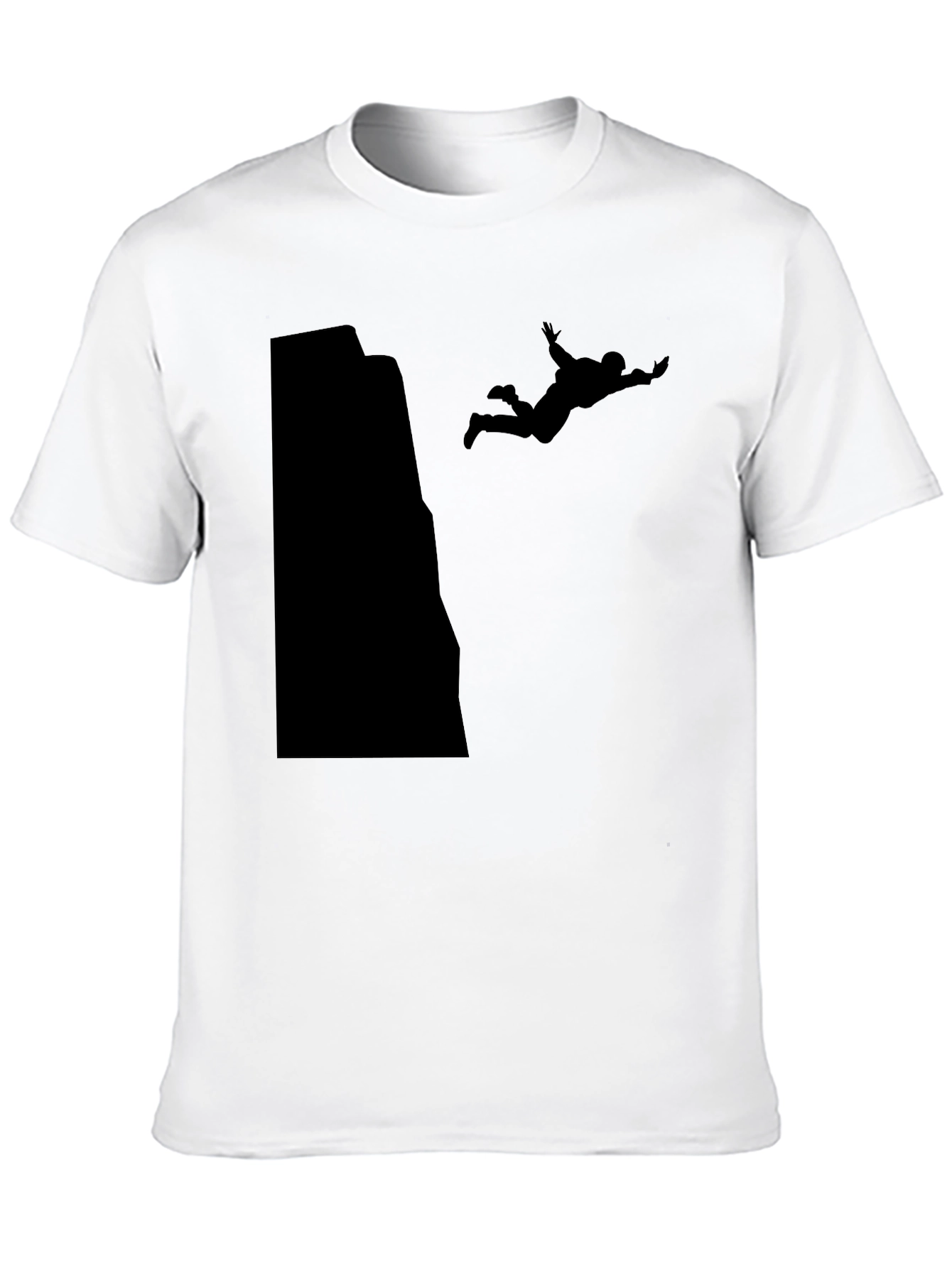 Black Daredevil Black Tee - Extreme Sports Silhouette Design view 10