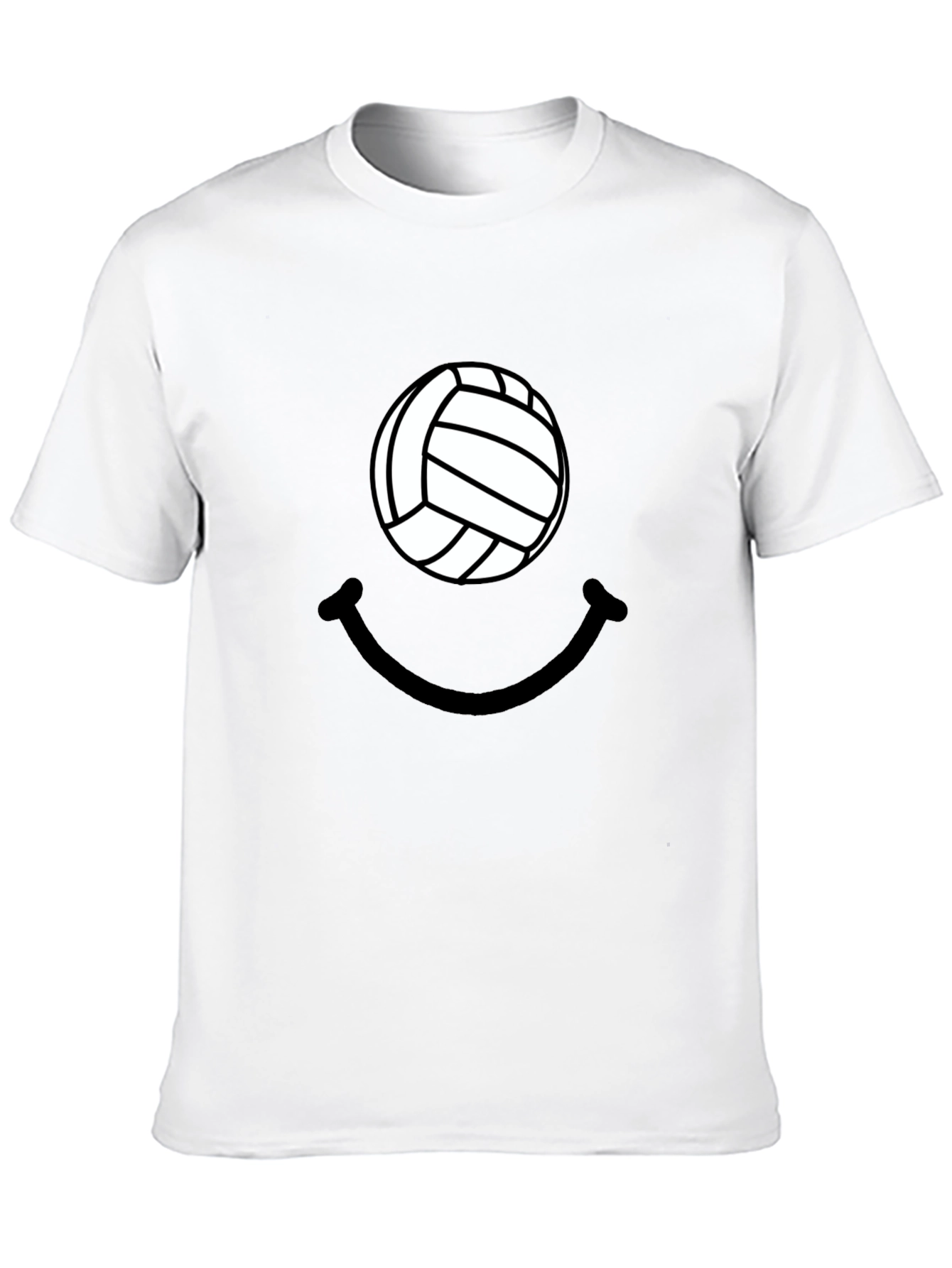 Black Volleyball Smiley Graphic Tee - Casual Comfort view 10