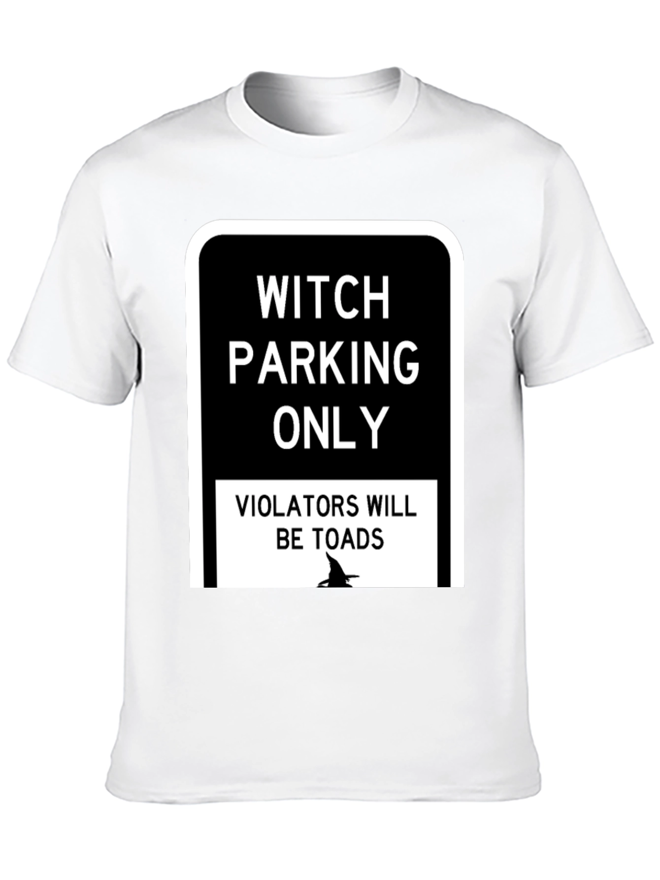 Black Witch Parking Only T-Shirt - Funny Halloween Tee view 10
