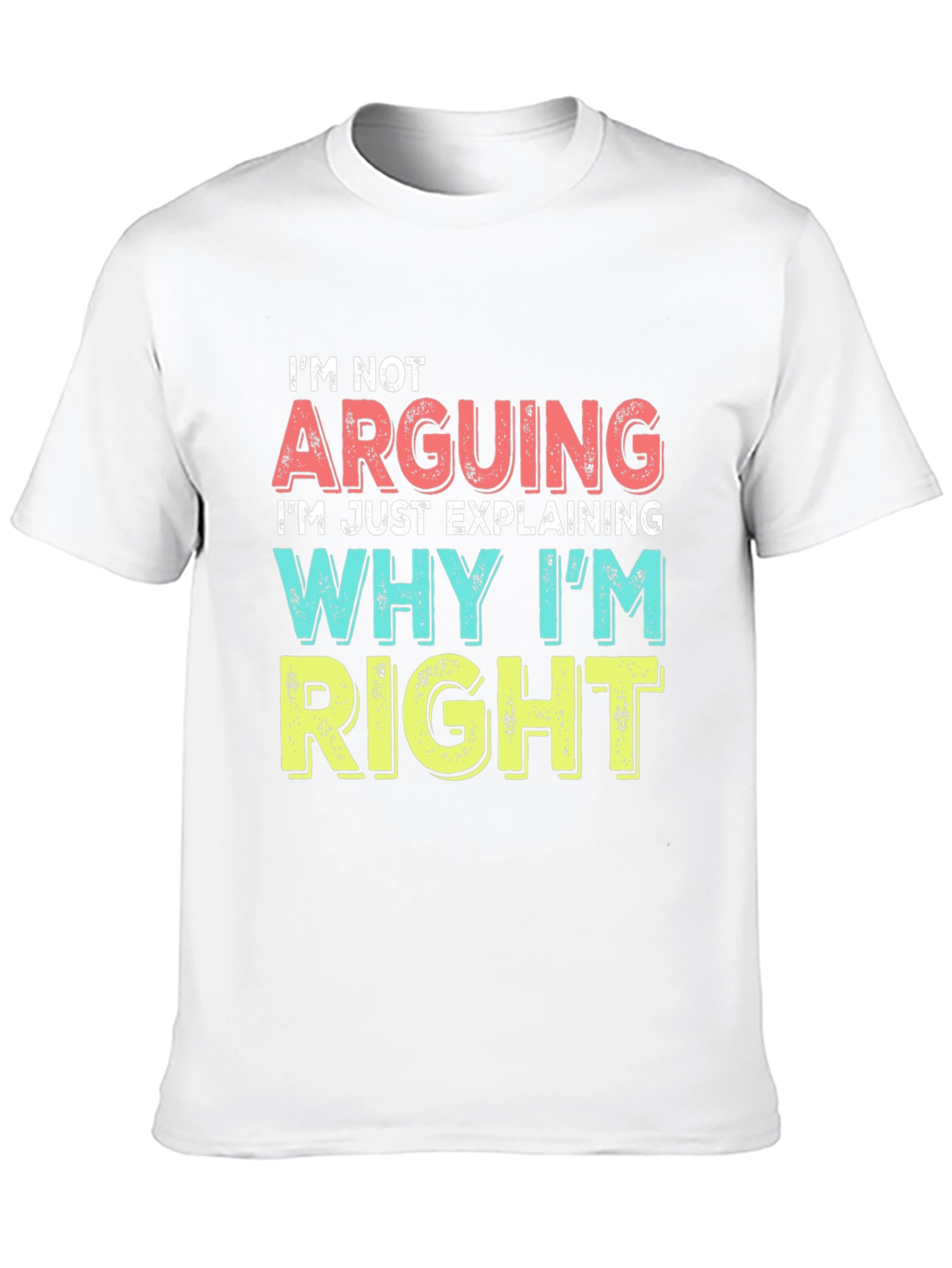 Black Funny "I'm Not Arguing" Graphic Tee - Sarcastic T-Shirt view 10