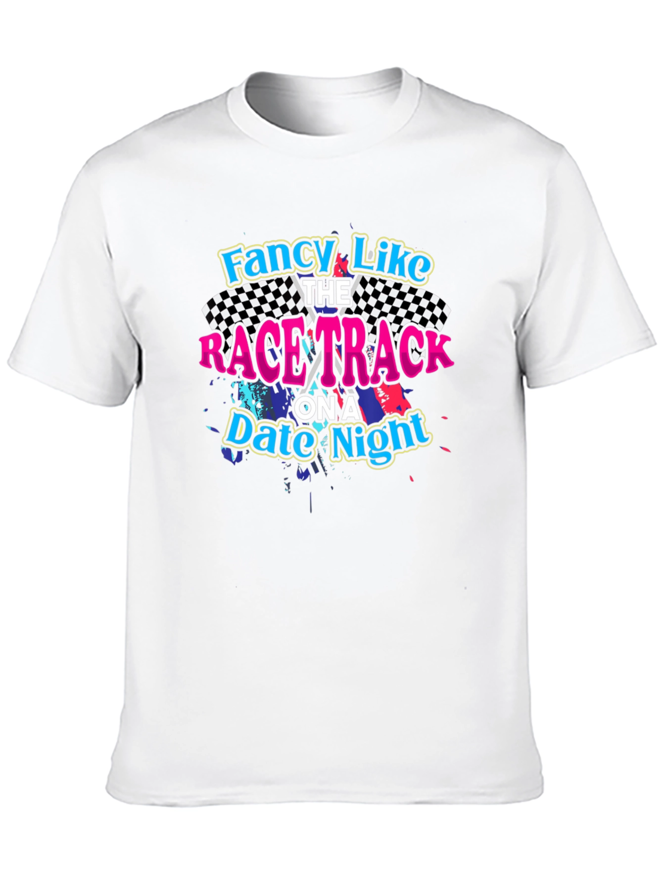 Black Fancy Like Race Track Date Night Black T-Shirt view 10