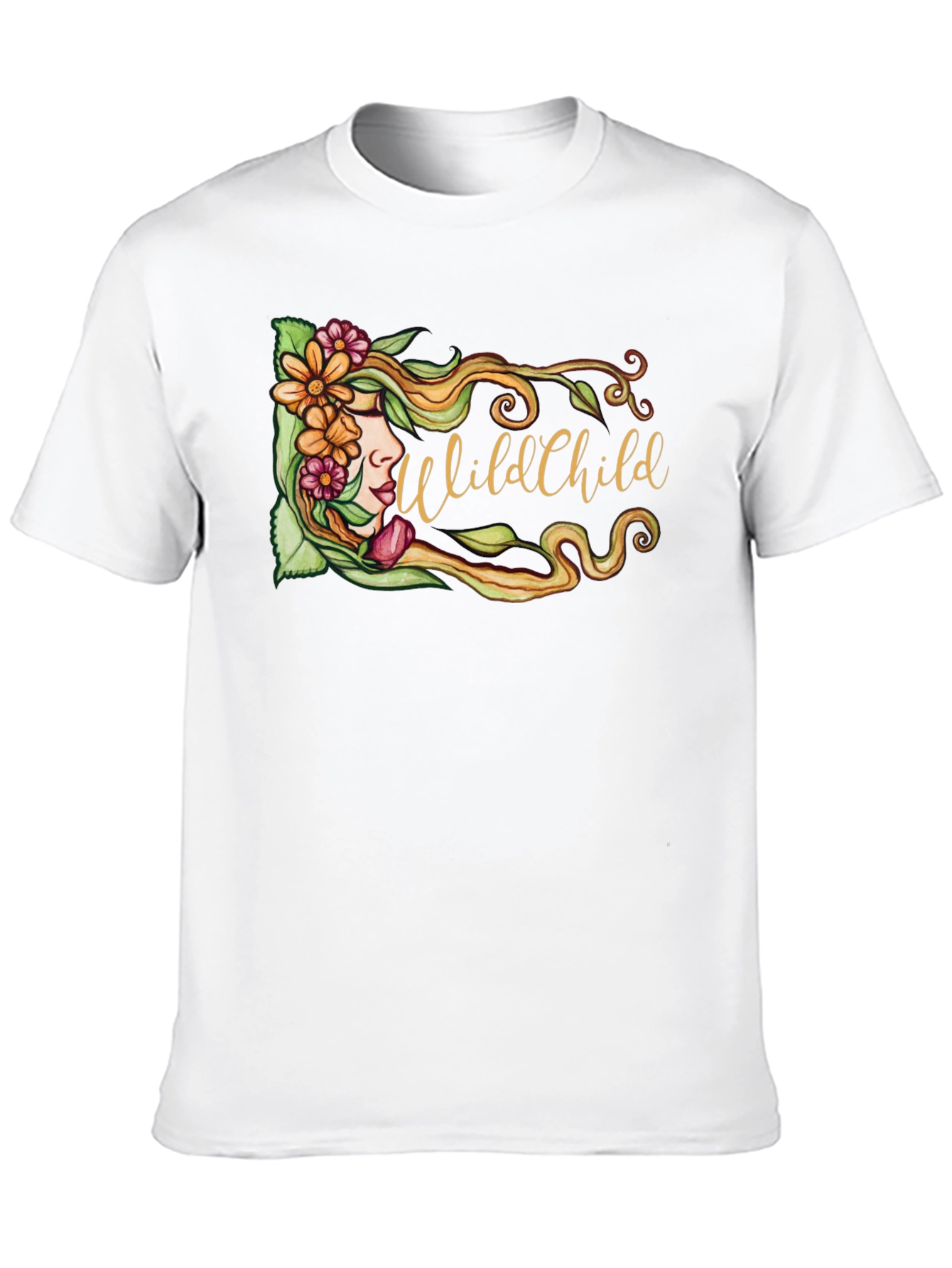 Black Wild Child Floral Graphic Black T-Shirt view 10