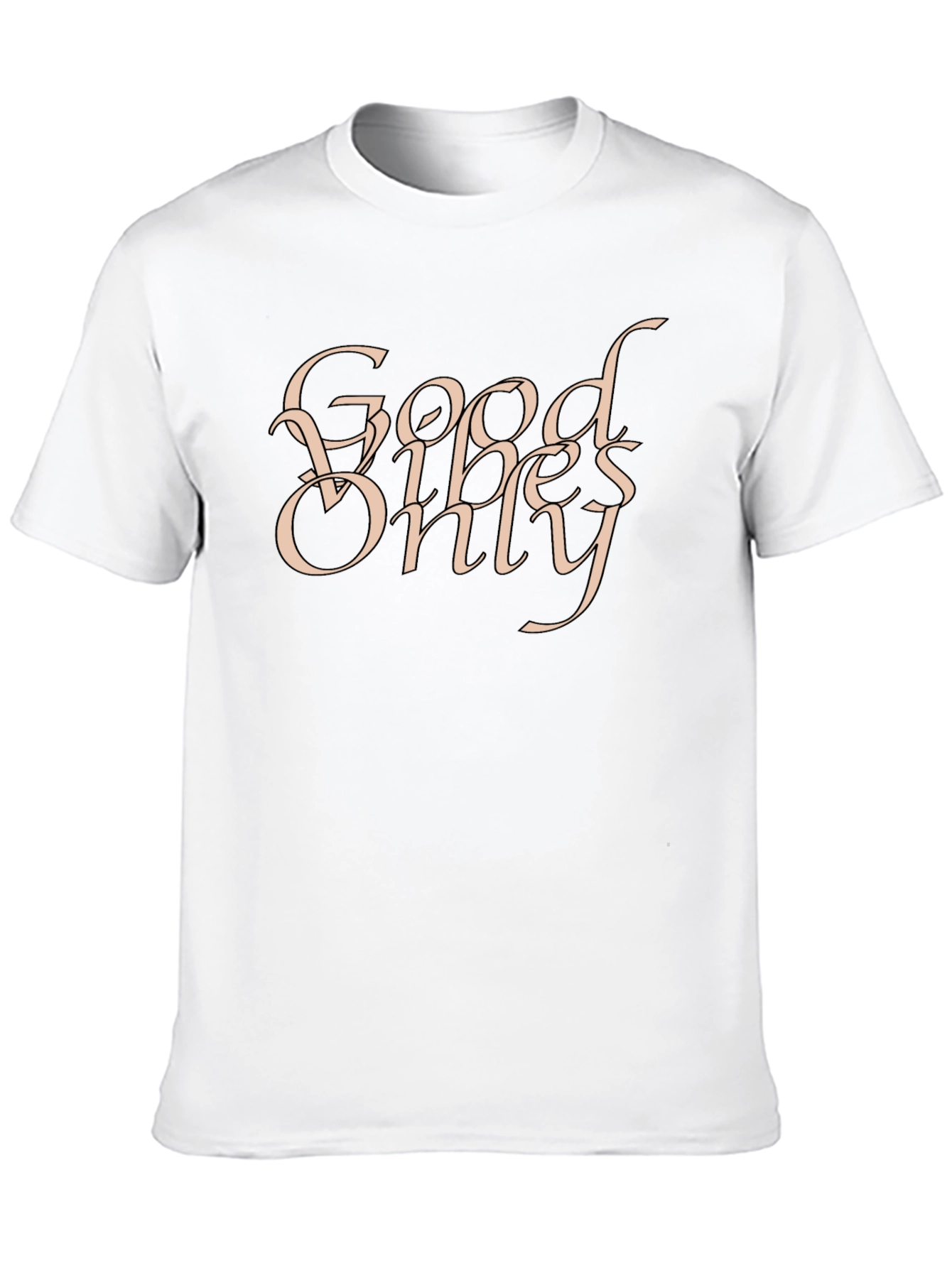 Black Good Vibes Only Graphic Black T-Shirt view 10