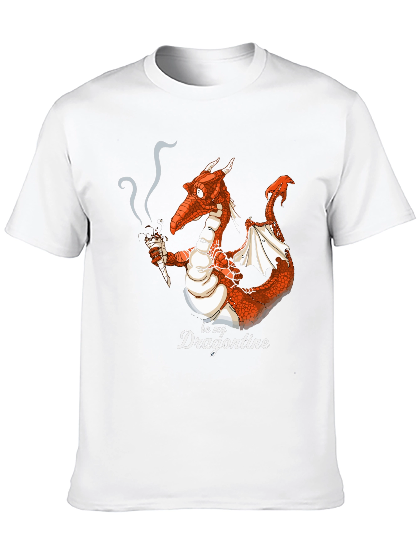 Black Dragon Smoking Ice Cream Funny Graphic Tee view 10