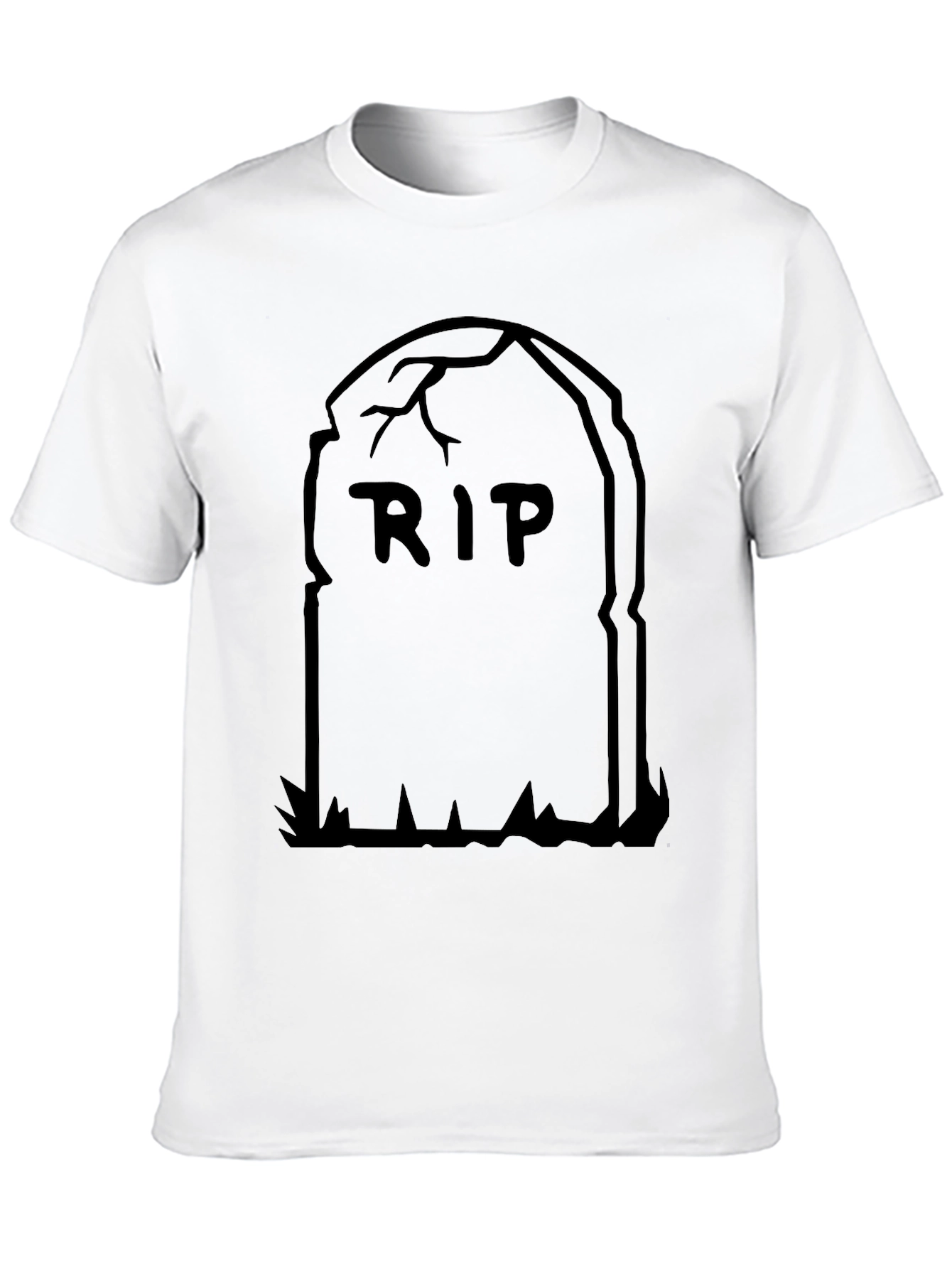 Black RIP Tombstone Graphic T-Shirt - Spooky Halloween Tee view 10