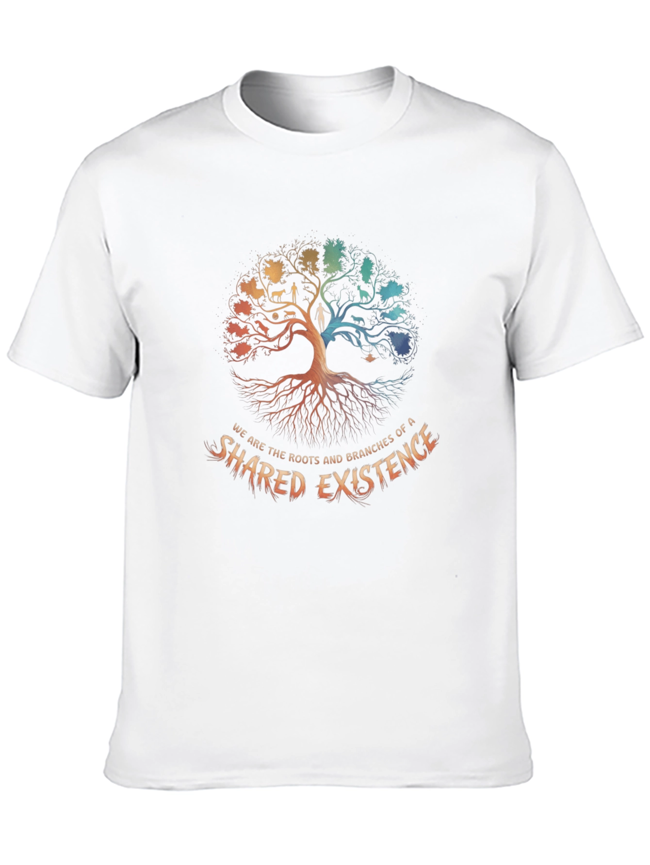 Black Shared Existence Tree Graphic T-Shirt view 10