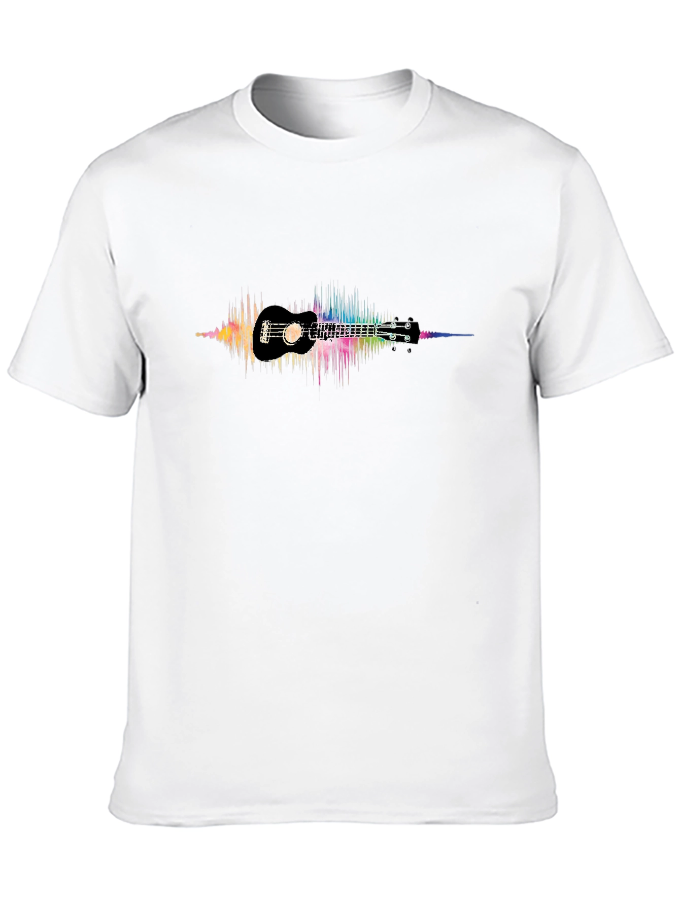 Black Ukulele Soundwave Graphic Tee view 10