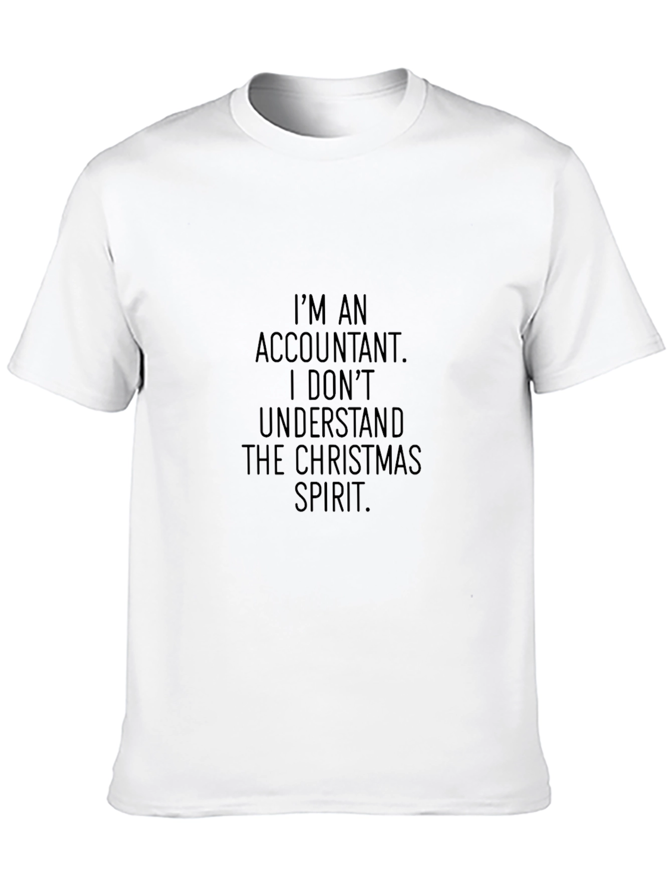 Black Accountant Christmas Spirit Tee view 10