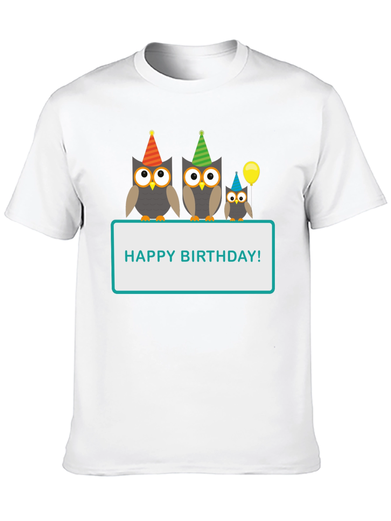 Black Happy Birthday Owl T-Shirt view 10