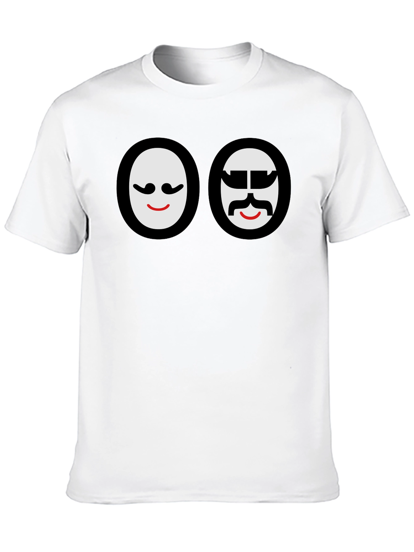 Black Funny Faces Graphic Black T-Shirt view 10