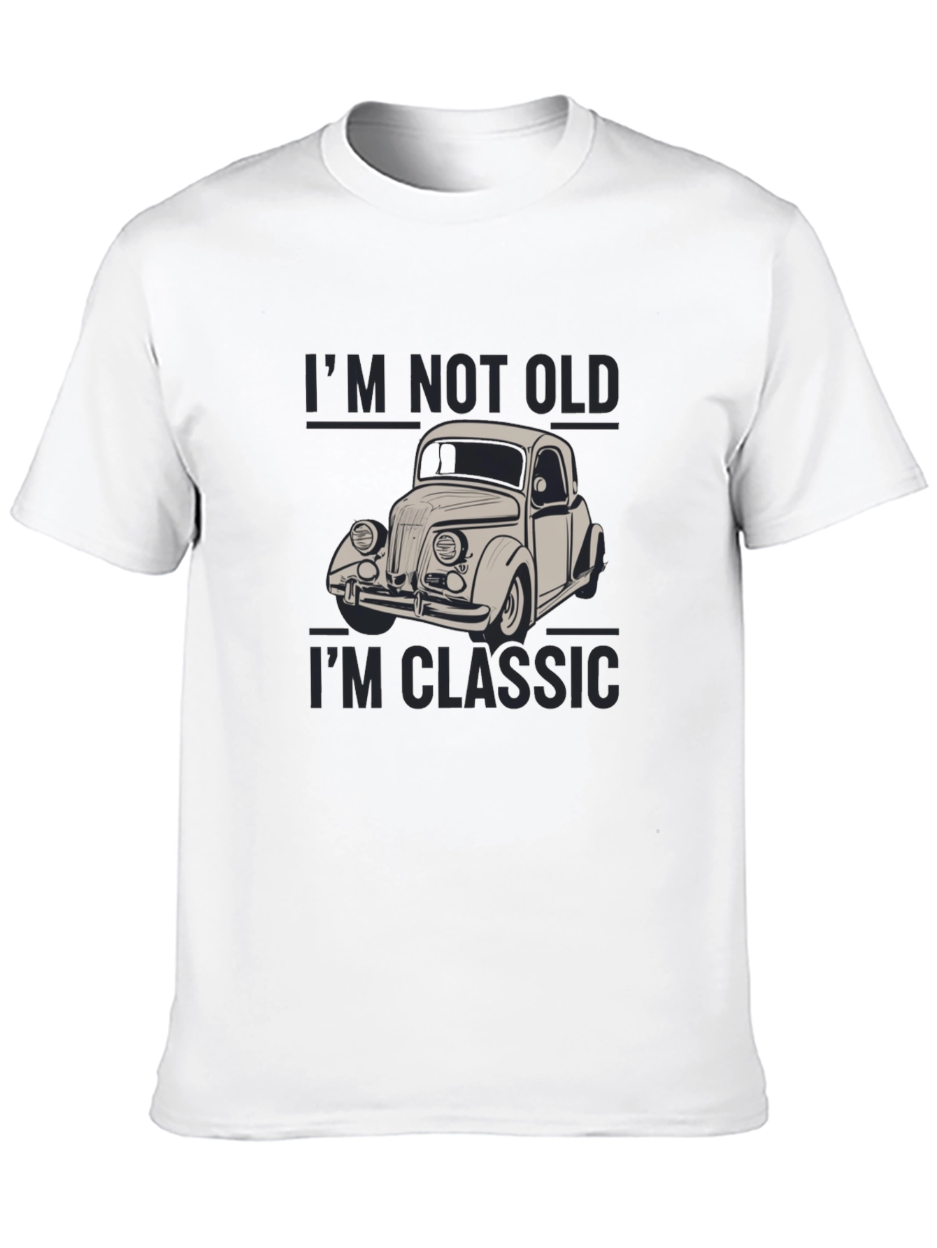 Black Classic Car Graphic Tee - I'm Not Old, I'm Classic! view 10