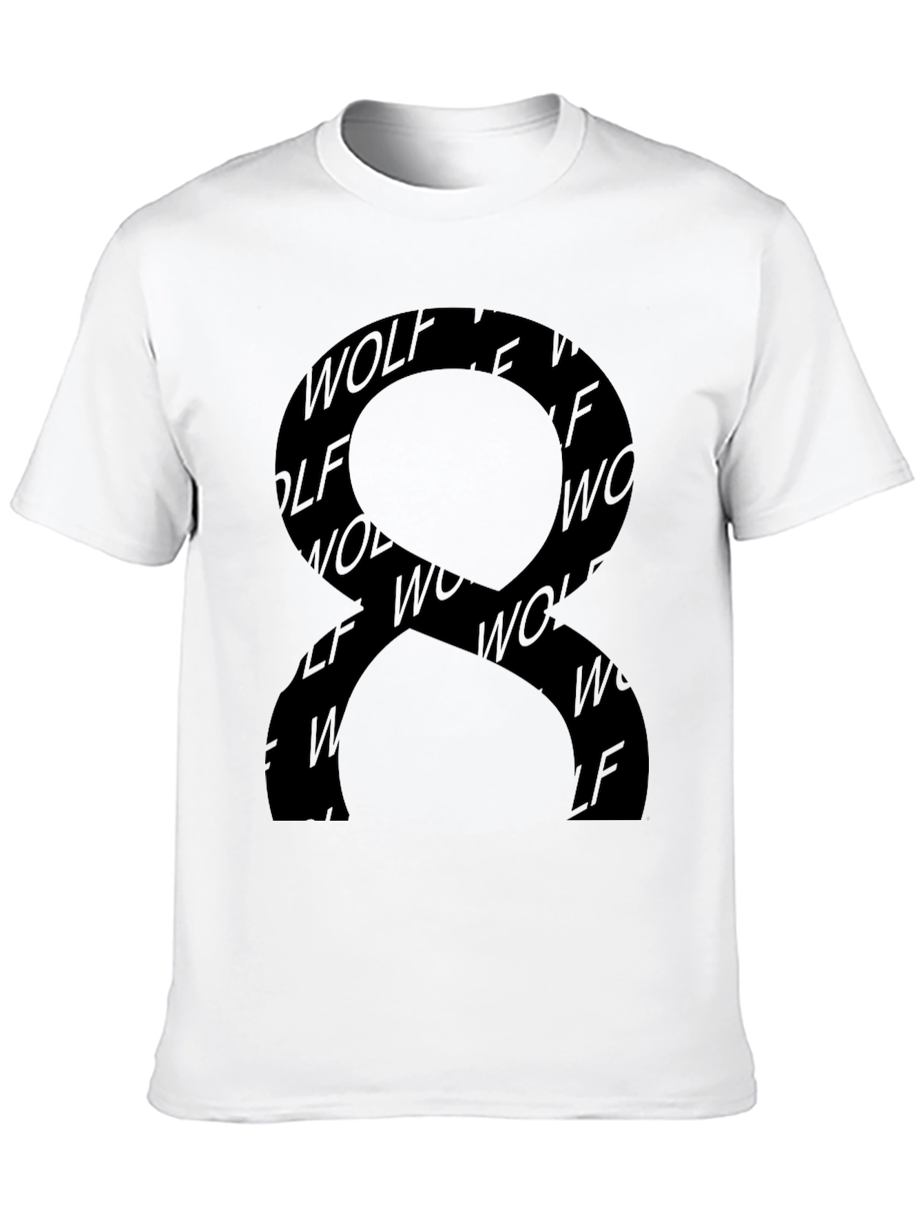 Black Wolf Graphic Print Black T-Shirt view 10