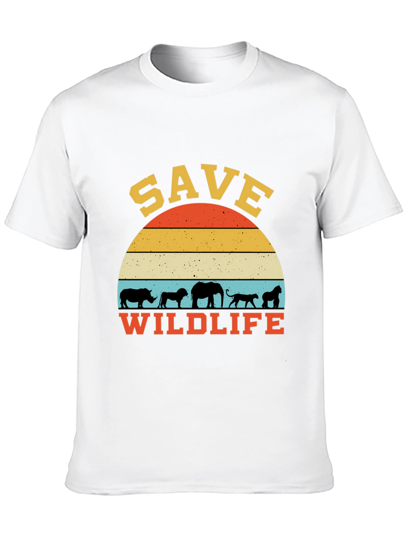 Black Save Wildlife T-Shirt - Graphic Tee view 10