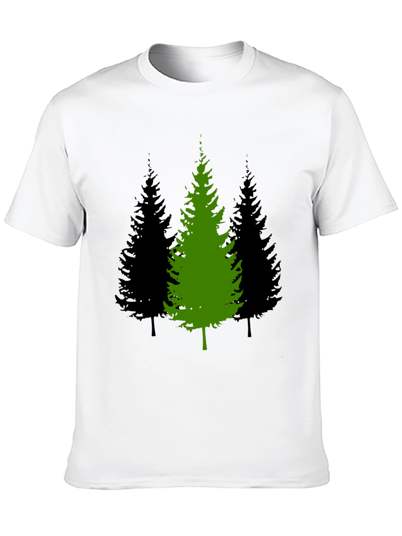 Black Nature Scene Men's Graphic T-Shirt view 10