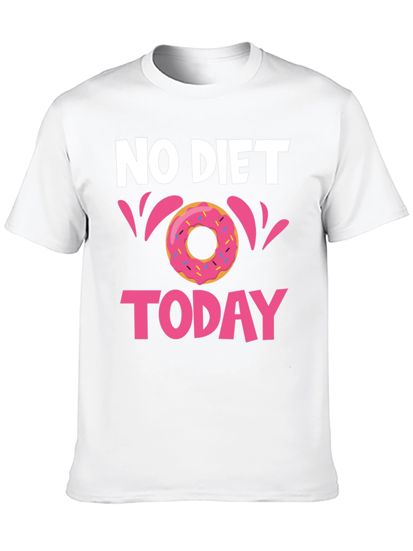 Black No Diet Today Donut T-Shirt - Fun Casual Tee view 10