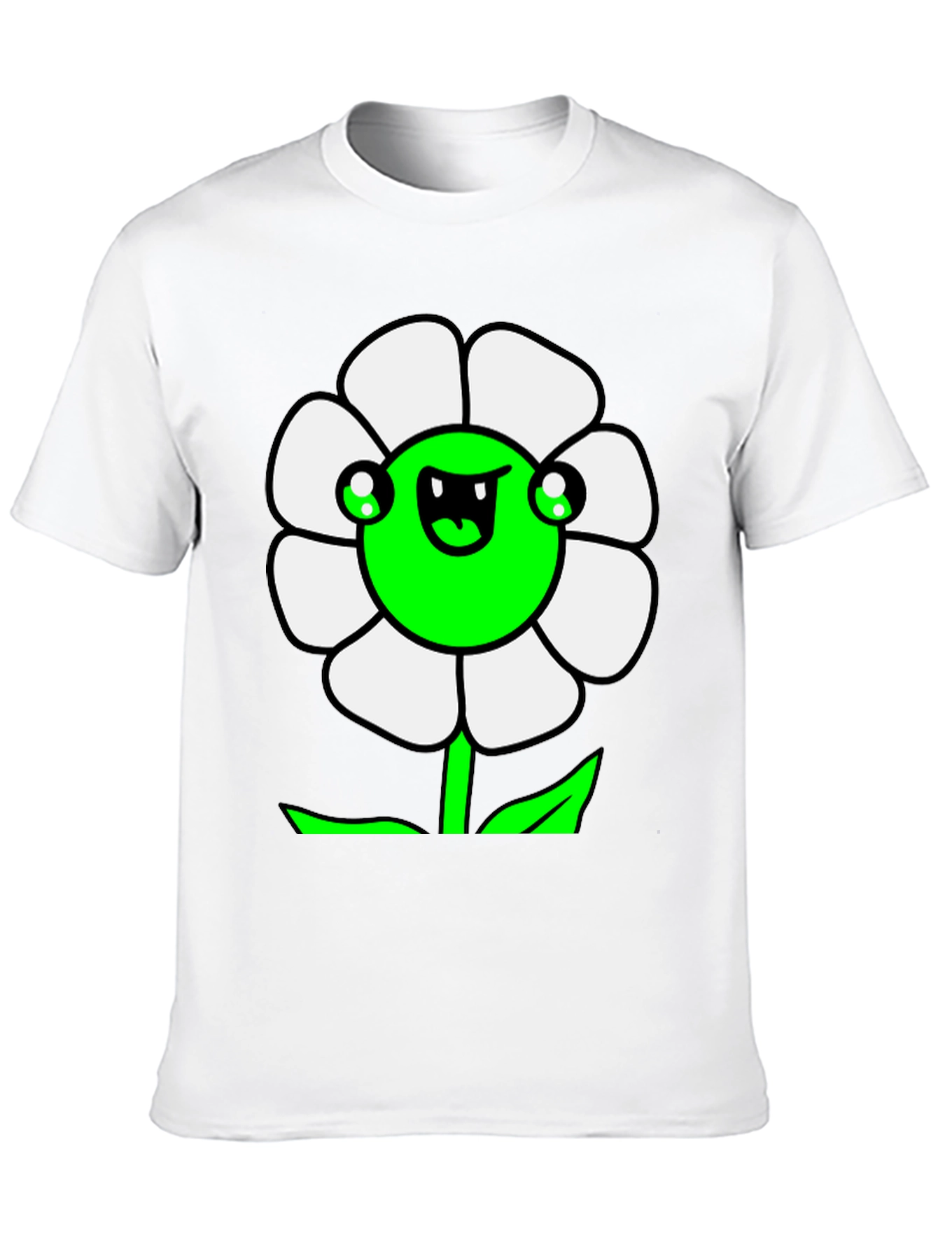 Black Funny Flower Graphic T-Shirt view 10