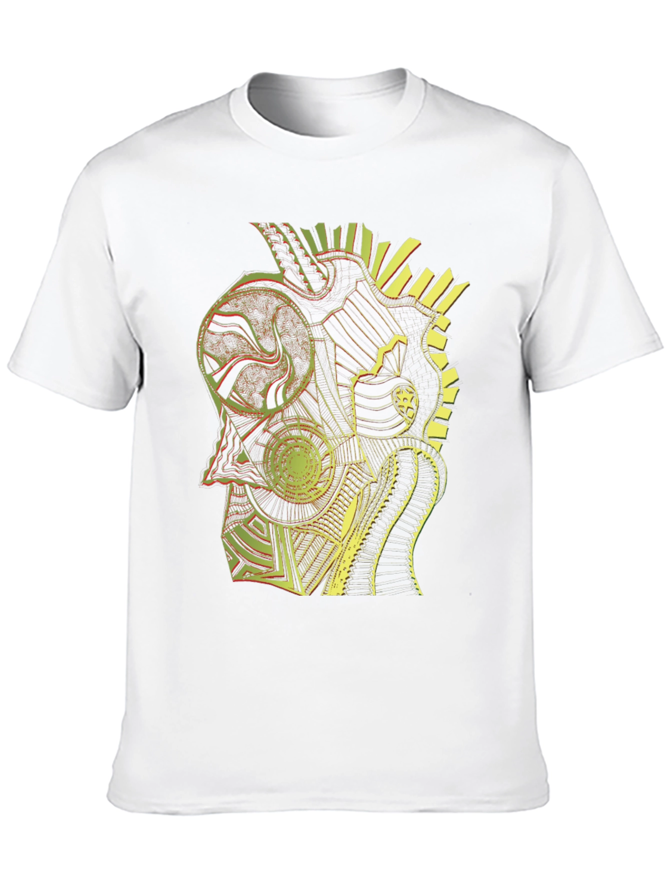 Black Abstract Art Graphic Tee - Black Cotton view 10