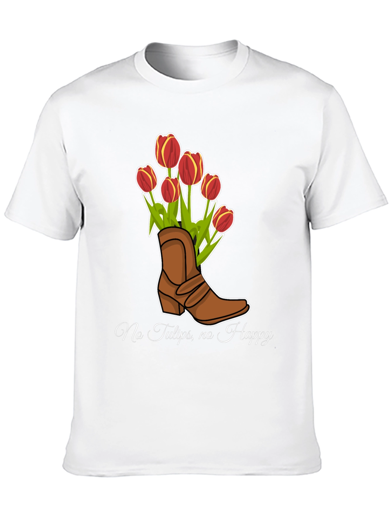 Black No Tulips, No Happy Graphic Tee view 10