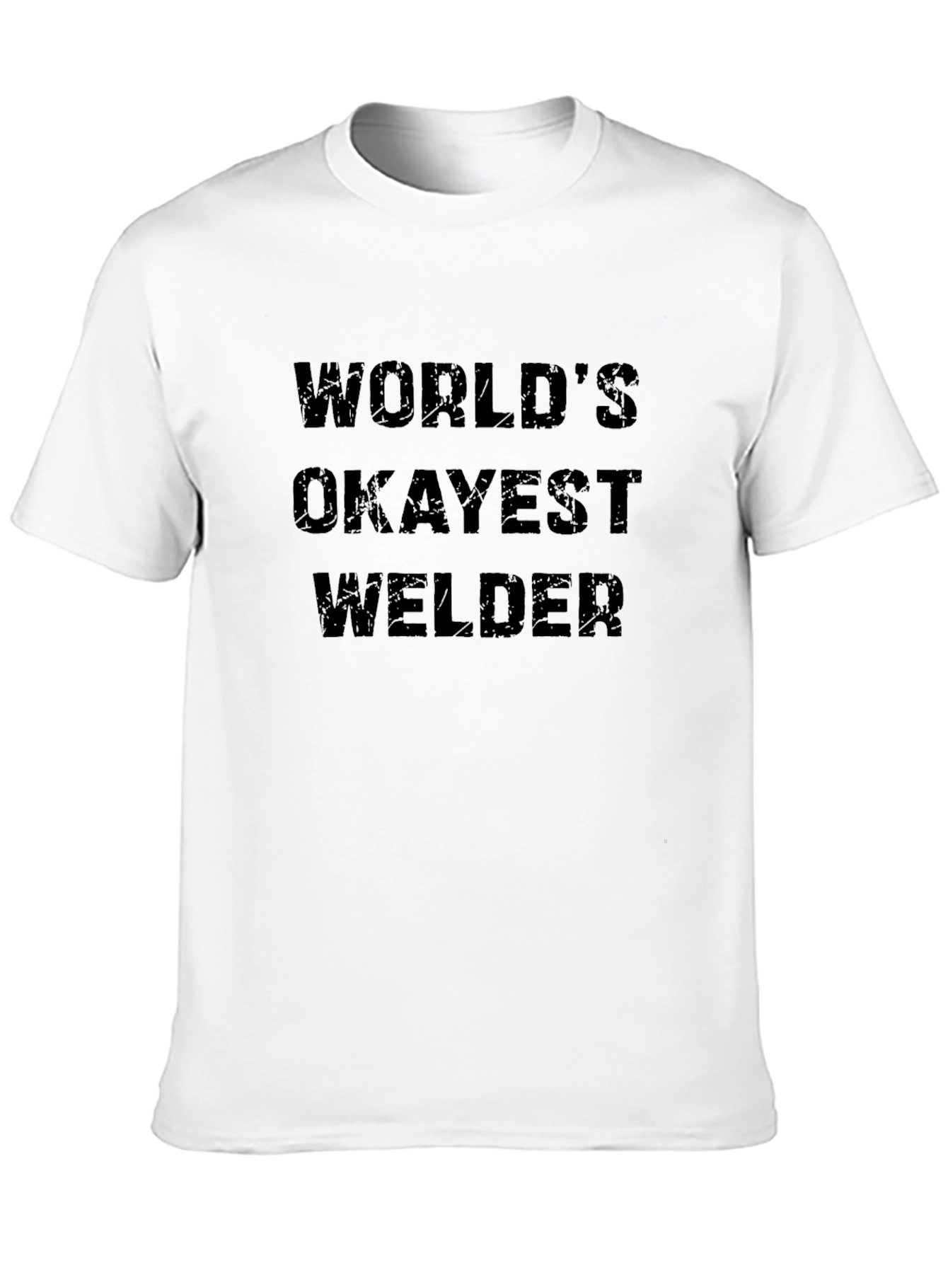 Black World's Okayest Welder Black T-Shirt view 10