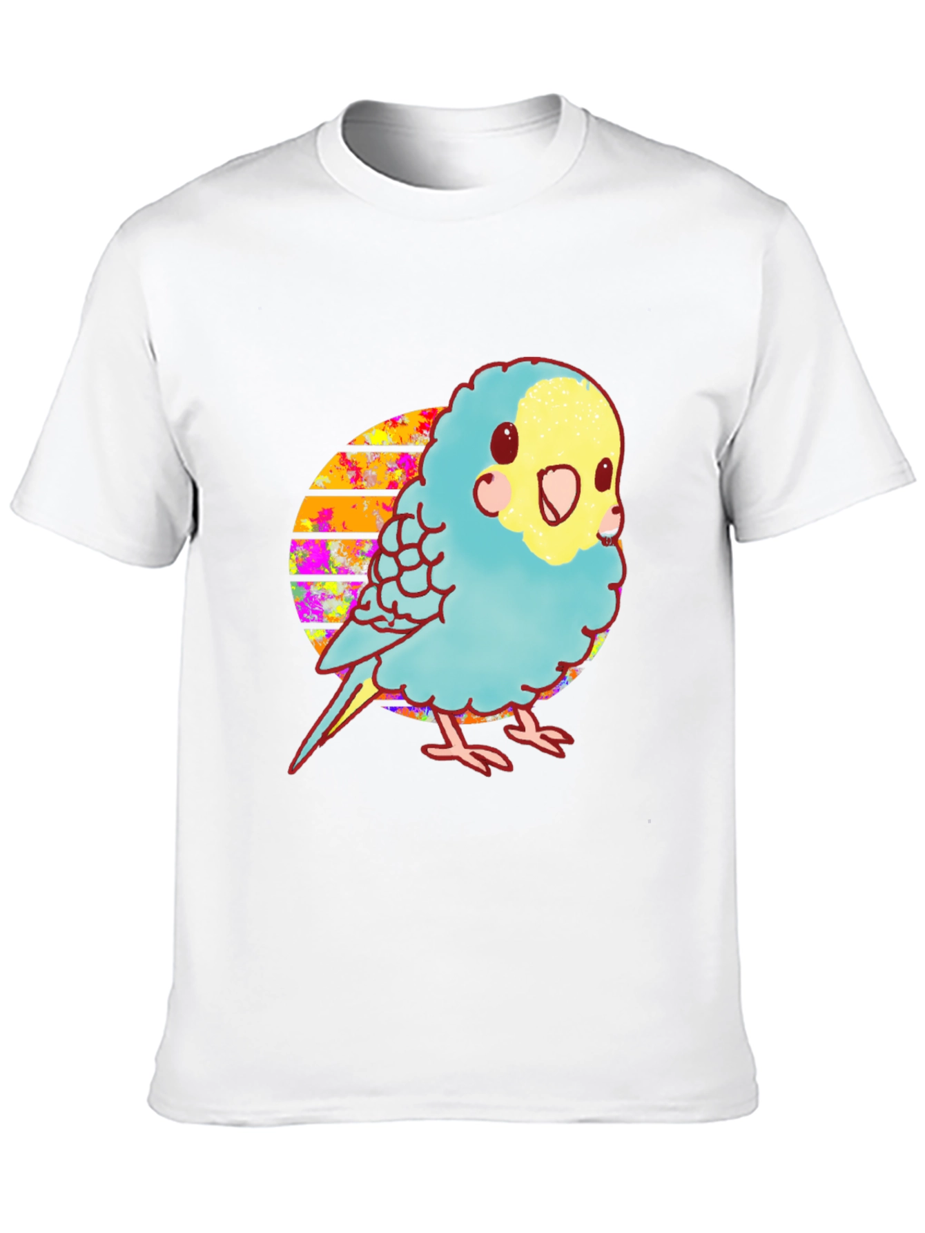 Black Parakeet Graphic Tee - Cute Bird Design view 10