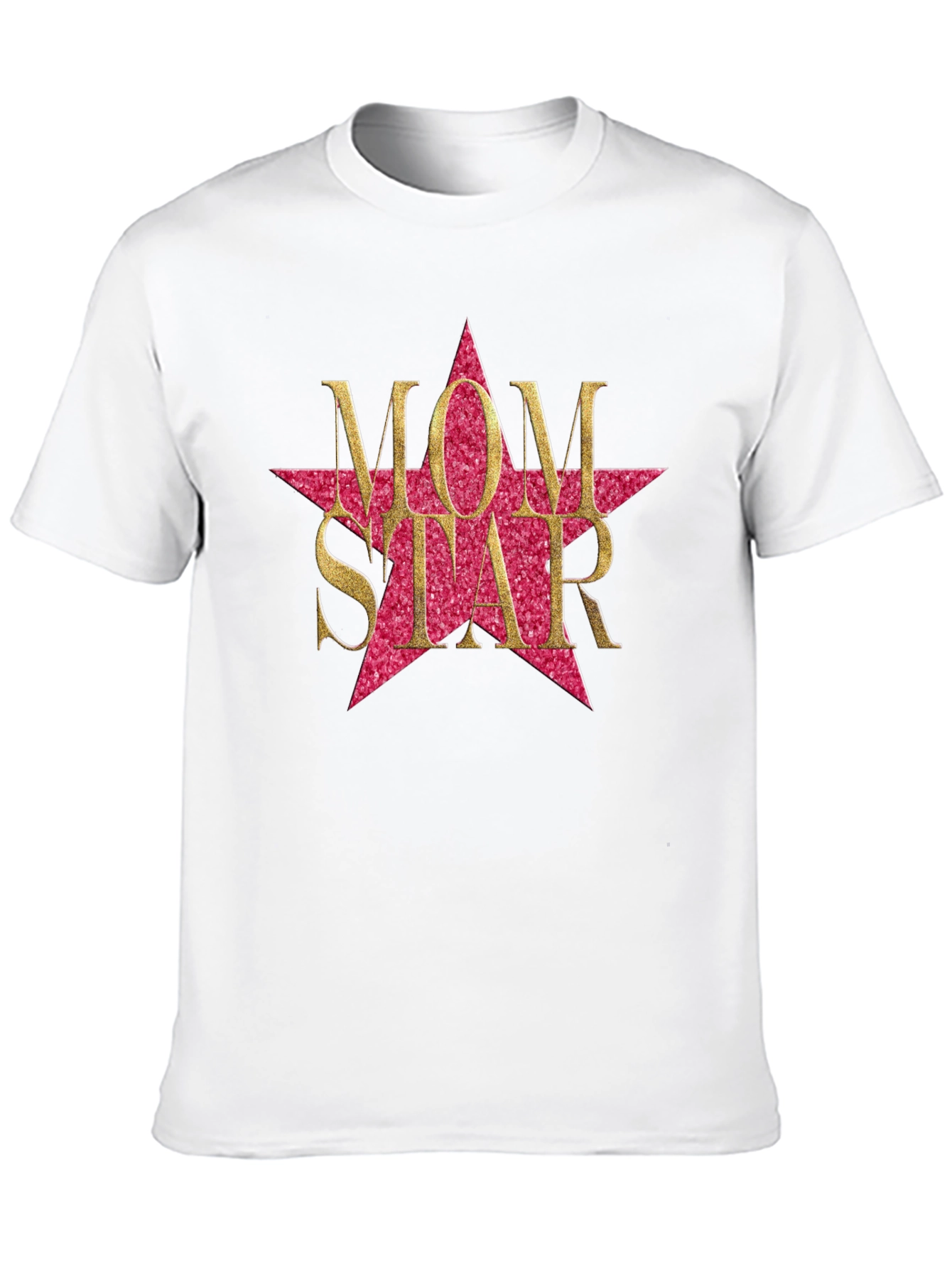 Black Mom Star Graphic Tee - Black Cotton Blend view 10