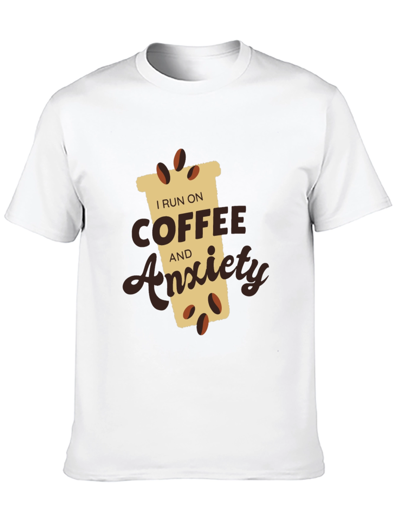 Black Coffee & Anxiety T-Shirt - Funny Graphic Tee view 10
